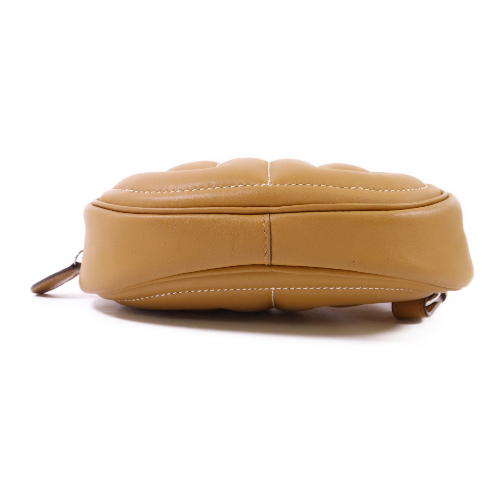 HERMES 【激減優惠】Swift皮革In The Loop Belt Bag銀扣腰包Sesame/Celeste