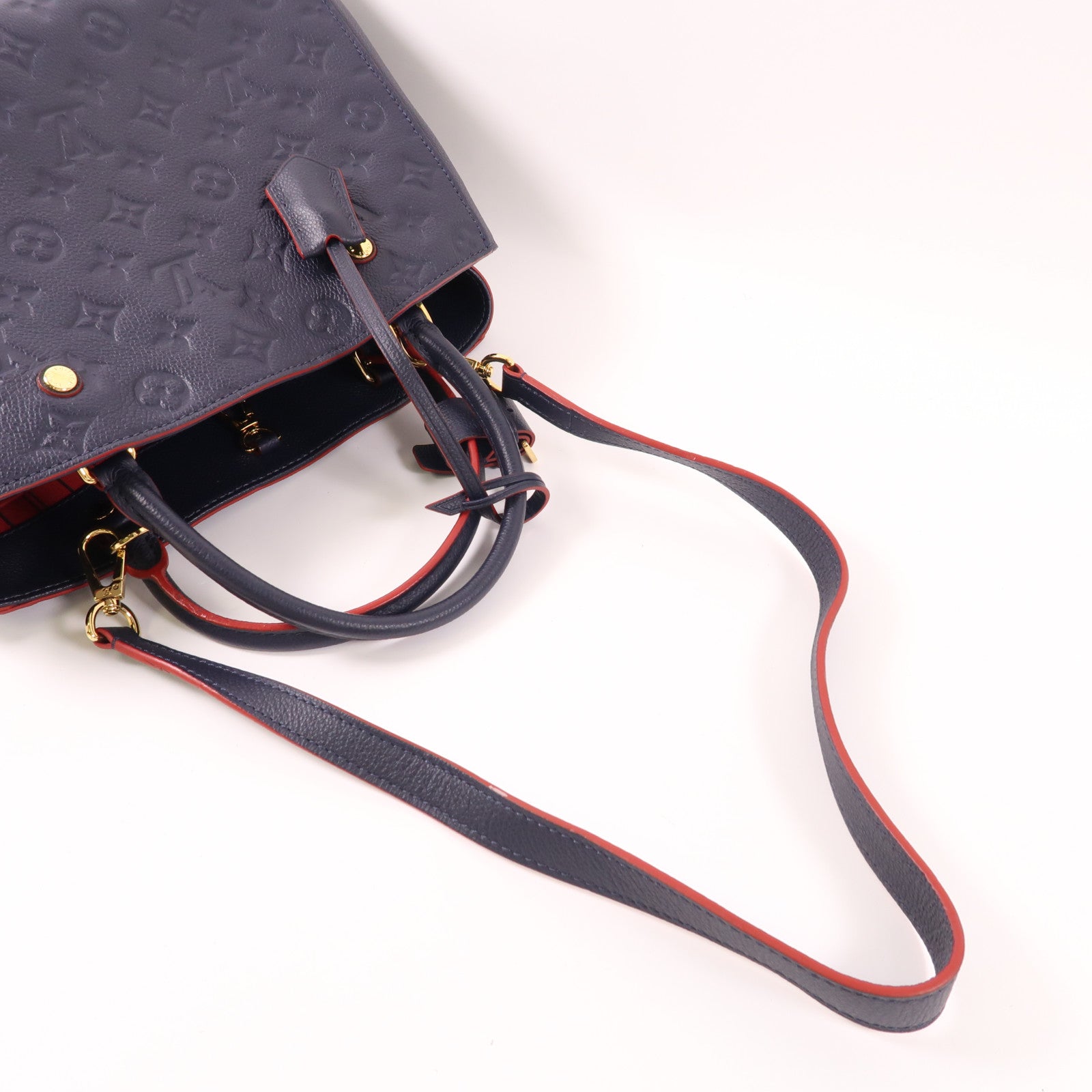 LOUIS VUITTON 【激減優惠】Monogram Empreinte Montaigne MM金扣手挽肩背兩用袋