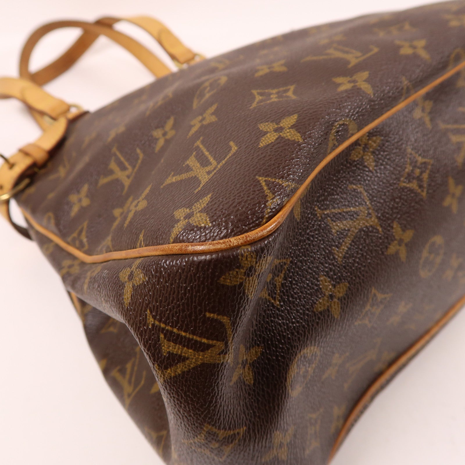 LOUIS VUITTON 【激減優惠】Monogram Batignolles金扣肩背袋棕色
