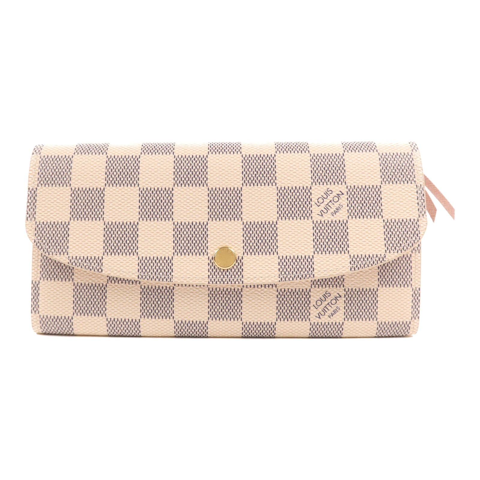 LOUIS VUITTON Damier Azur Emilie金扣長錢包