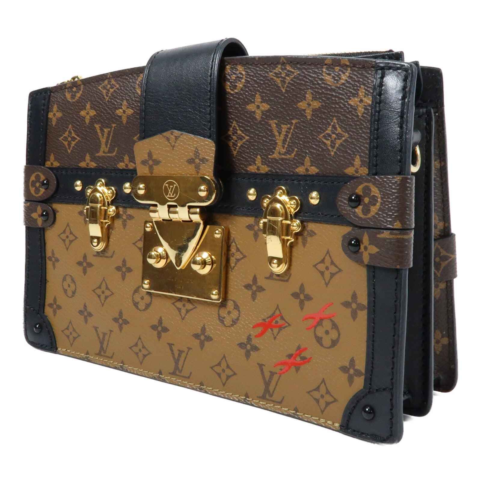 LOUIS VUITTON Monogram Reverse Trunk Clutch肩背袋