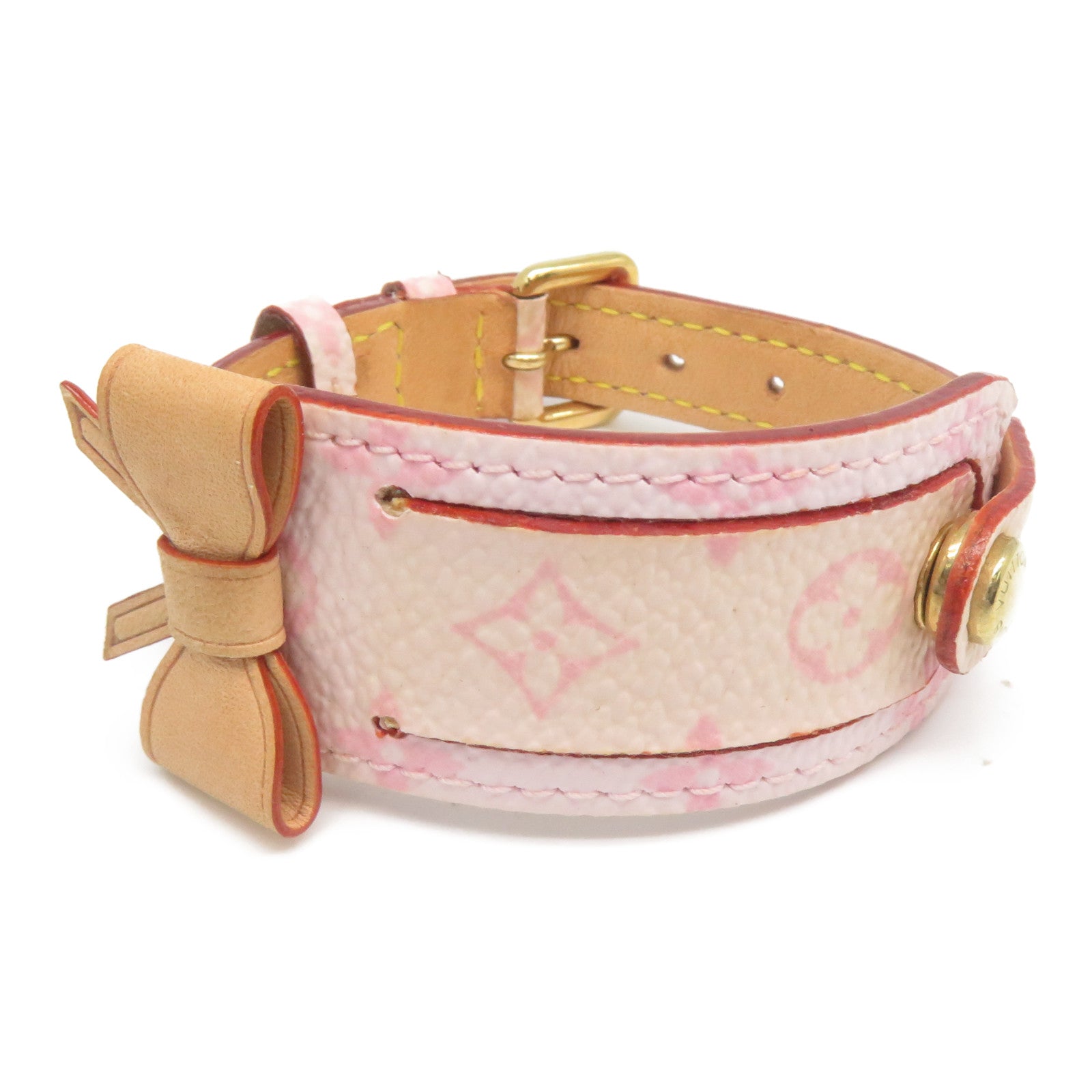 LOUIS VUITTON 【激減優惠】Monogram Bracelet金扣手鐲粉紅色