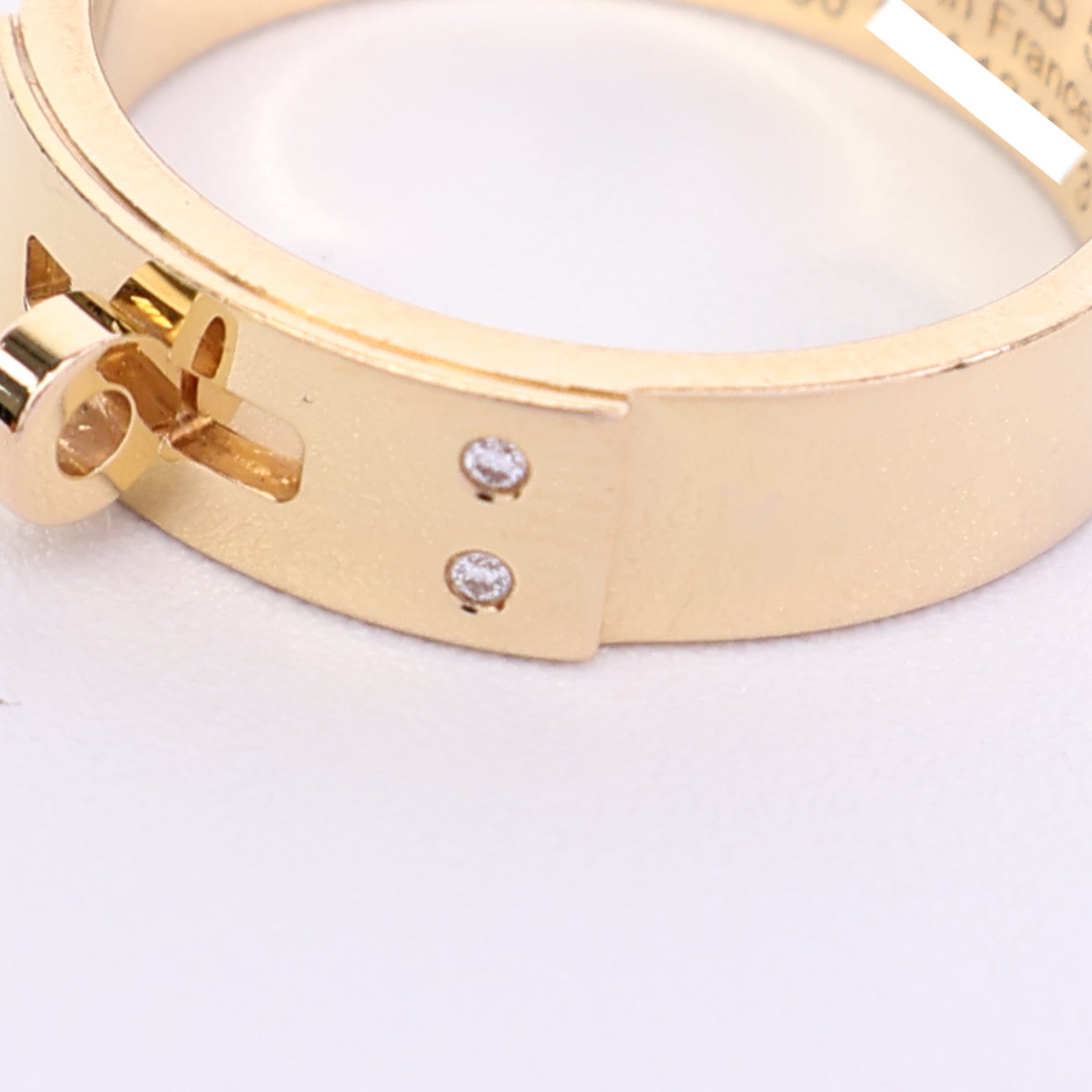 HERMES 18K玫瑰金Kelly Diamond鑽石戒指