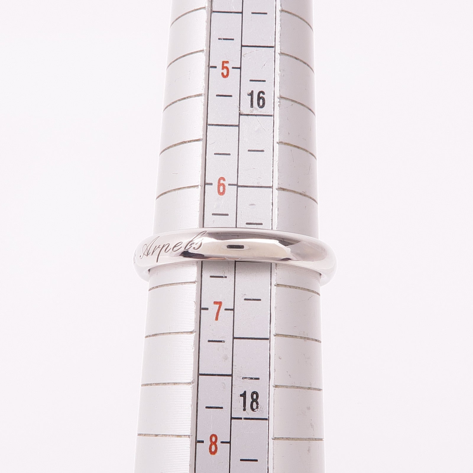 Van Cleef & Arpels PT950鉑金Tendrement Signature Wedding Band戒指US#6.5