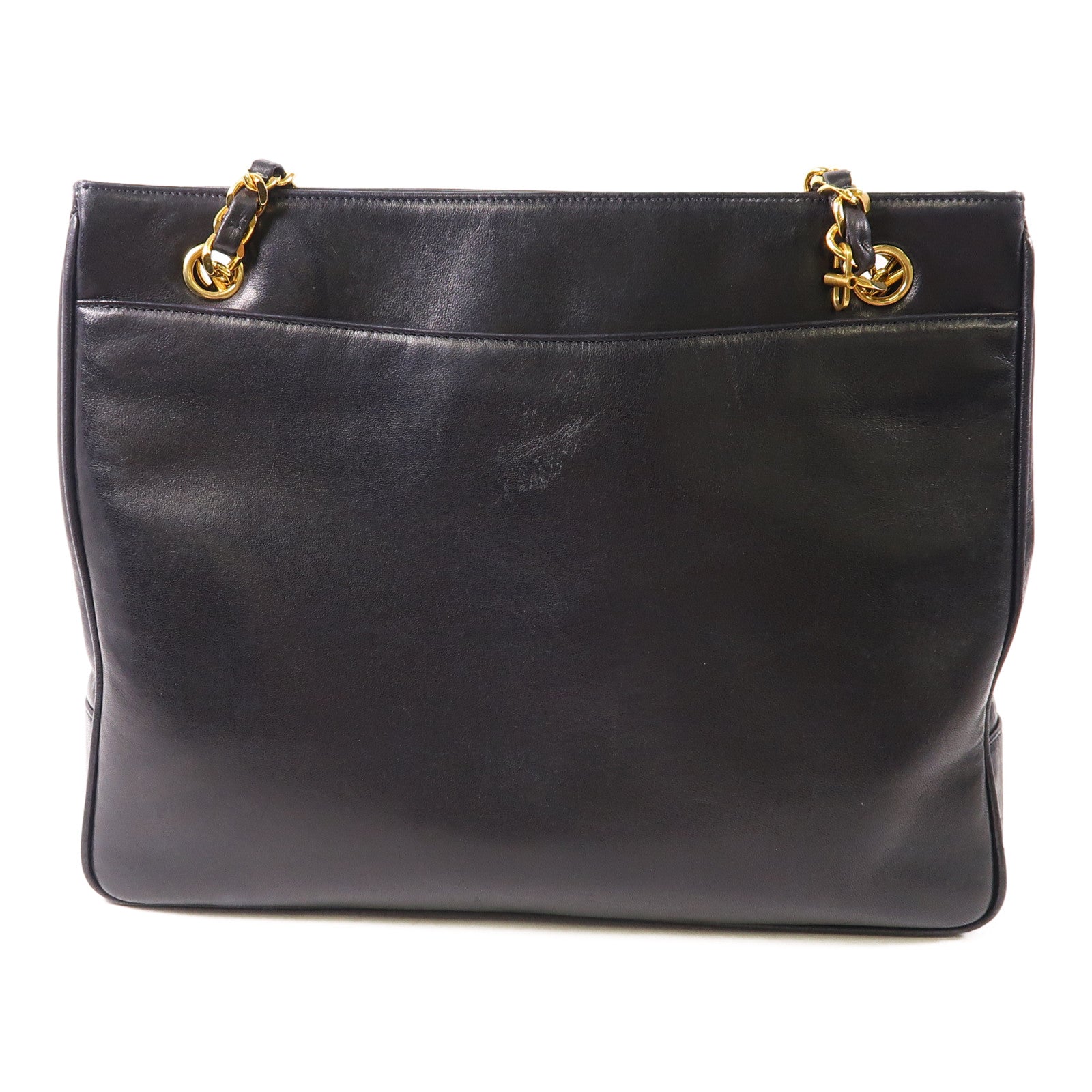 CHANEL 牛皮皮革Vintage Chain Shoulder金扣肩背袋