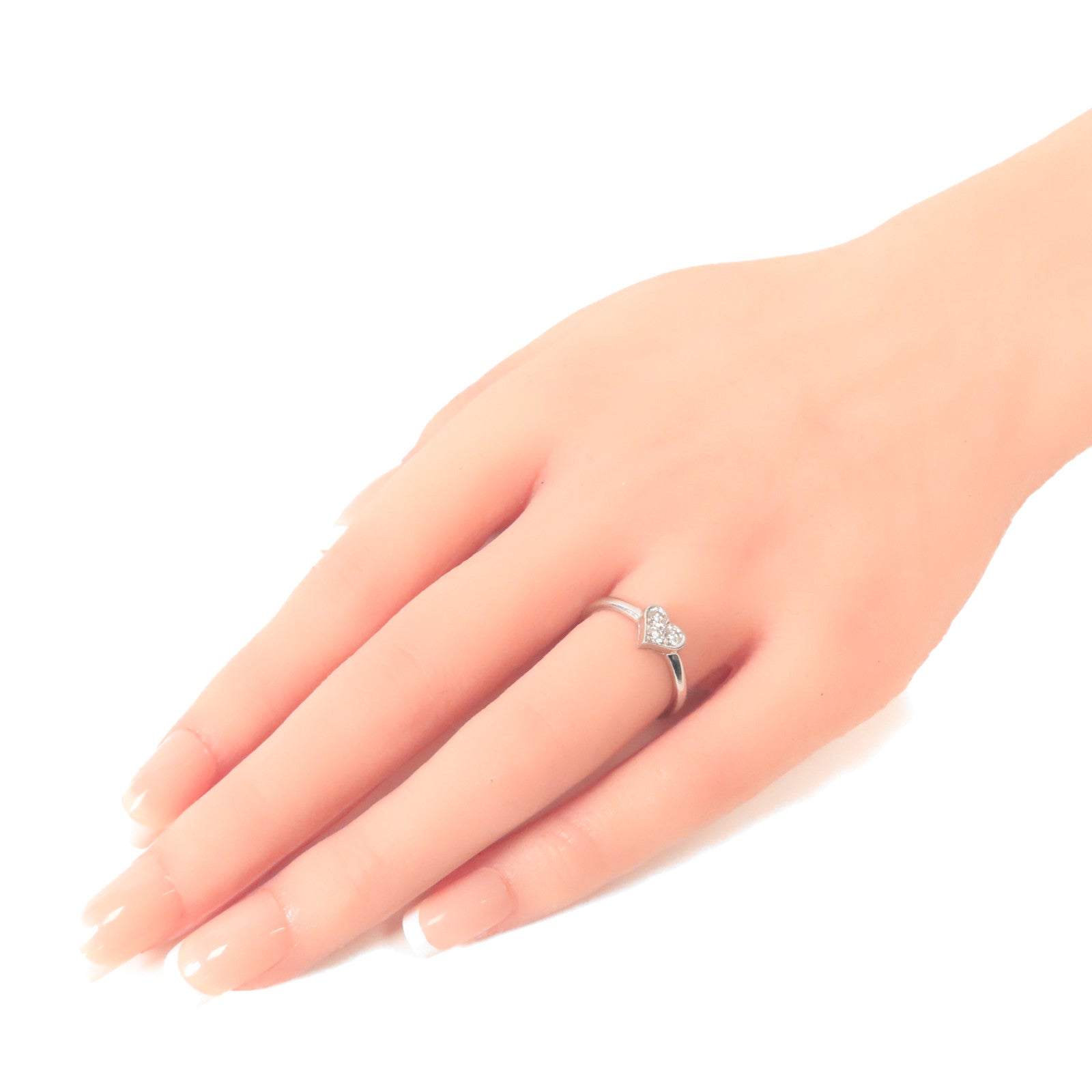 TIFFANY¡®CO Diamond Heart Ring PT950 Platinum US#6