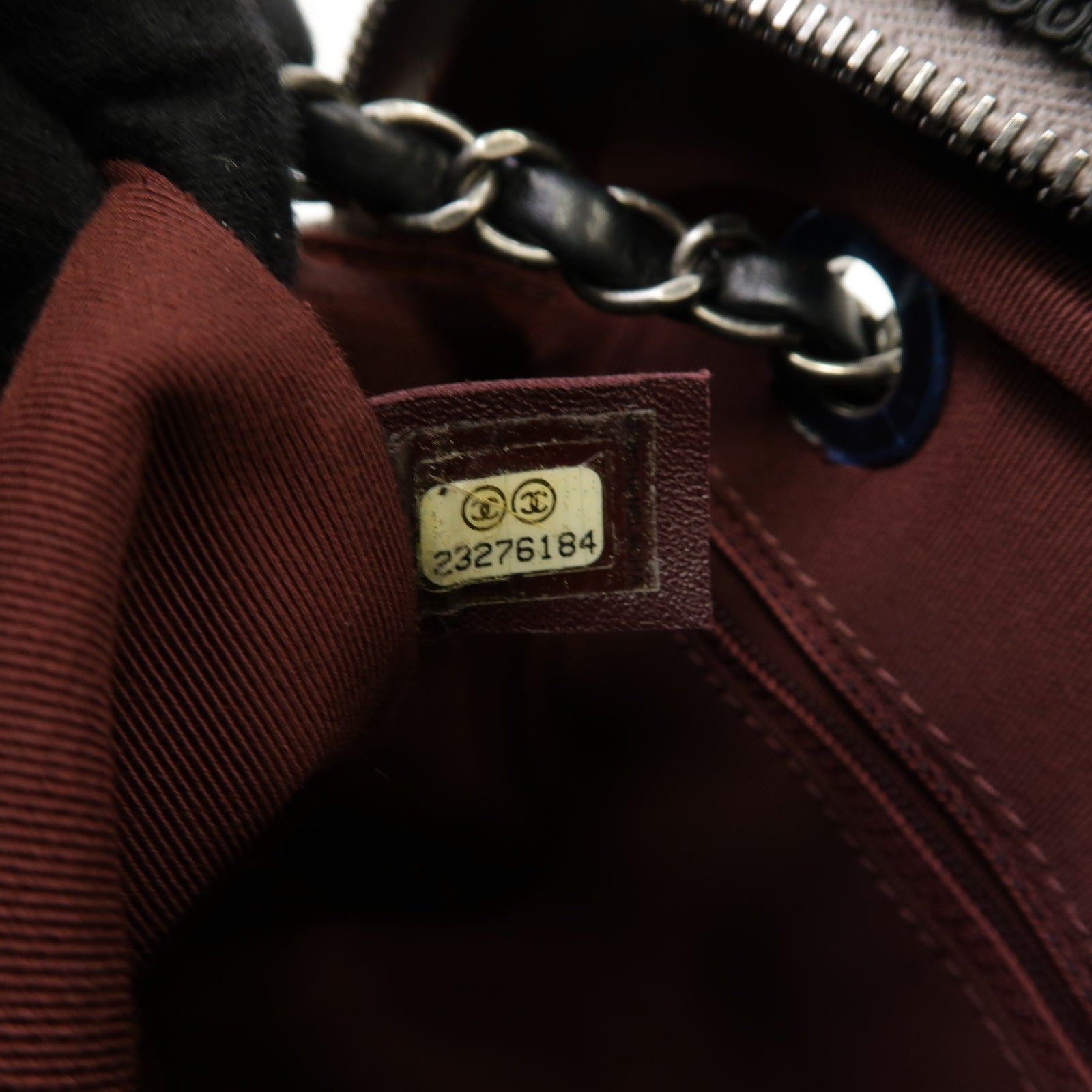 CHANEL 【激減優惠】菱格牛皮皮革Chain Shoulder銀扣鏈帶肩背袋黑色