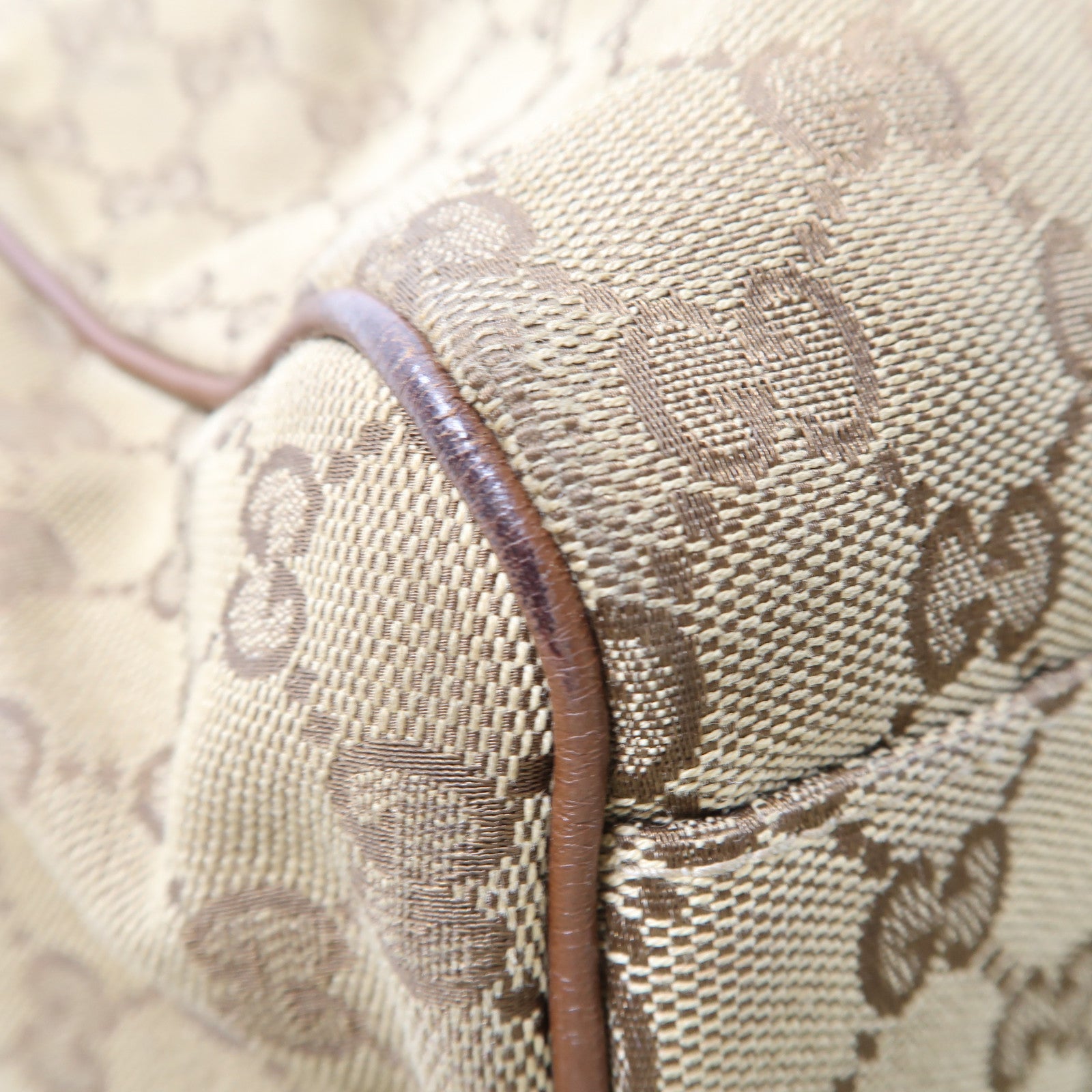 GUCCI GG GHW Sukey Hobo Shoulder Bag 211943 Canvas Brown