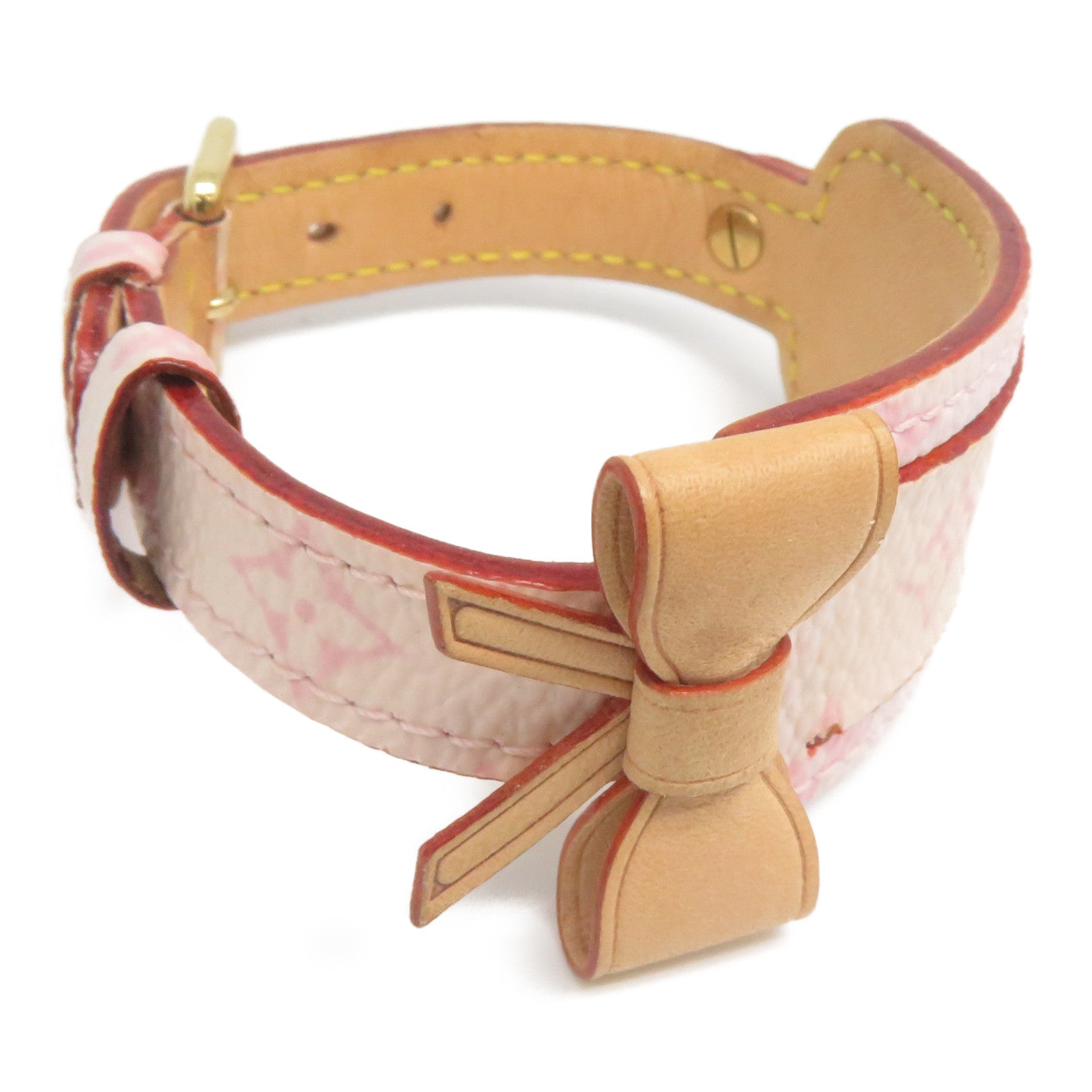 LOUIS VUITTON 【激減優惠】Monogram Bracelet金扣手鐲粉紅色
