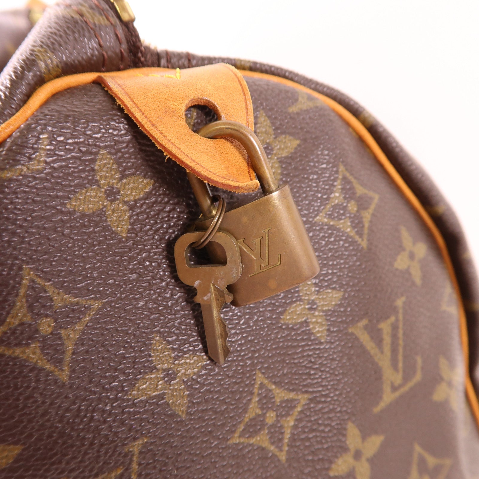 LOUIS VUITTON Monogram Speedy 35金扣手挽袋
