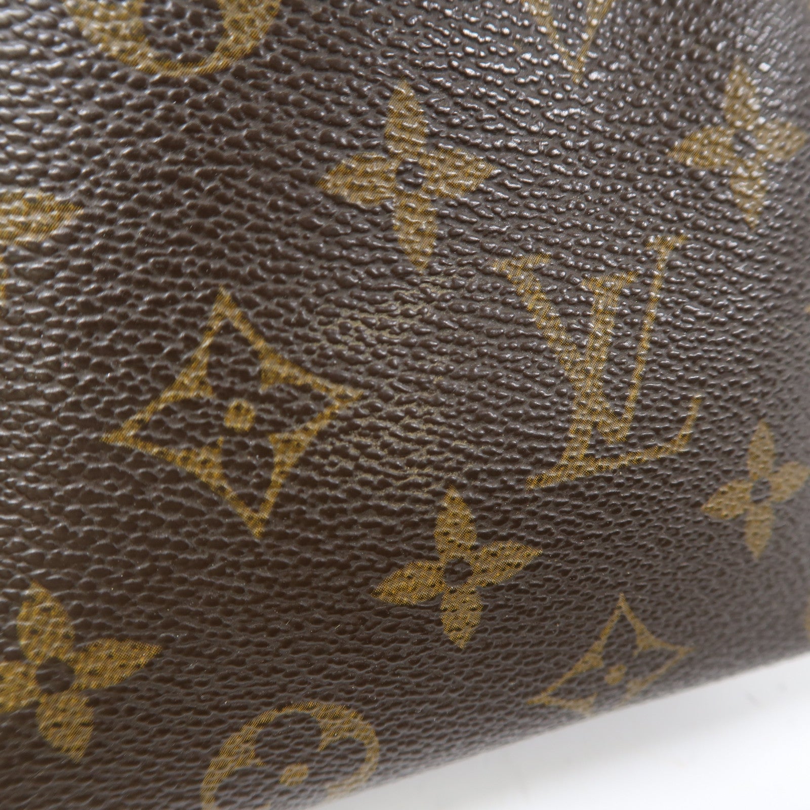 LOUIS VUITTON Monogram Pouch金扣手拿包啡色