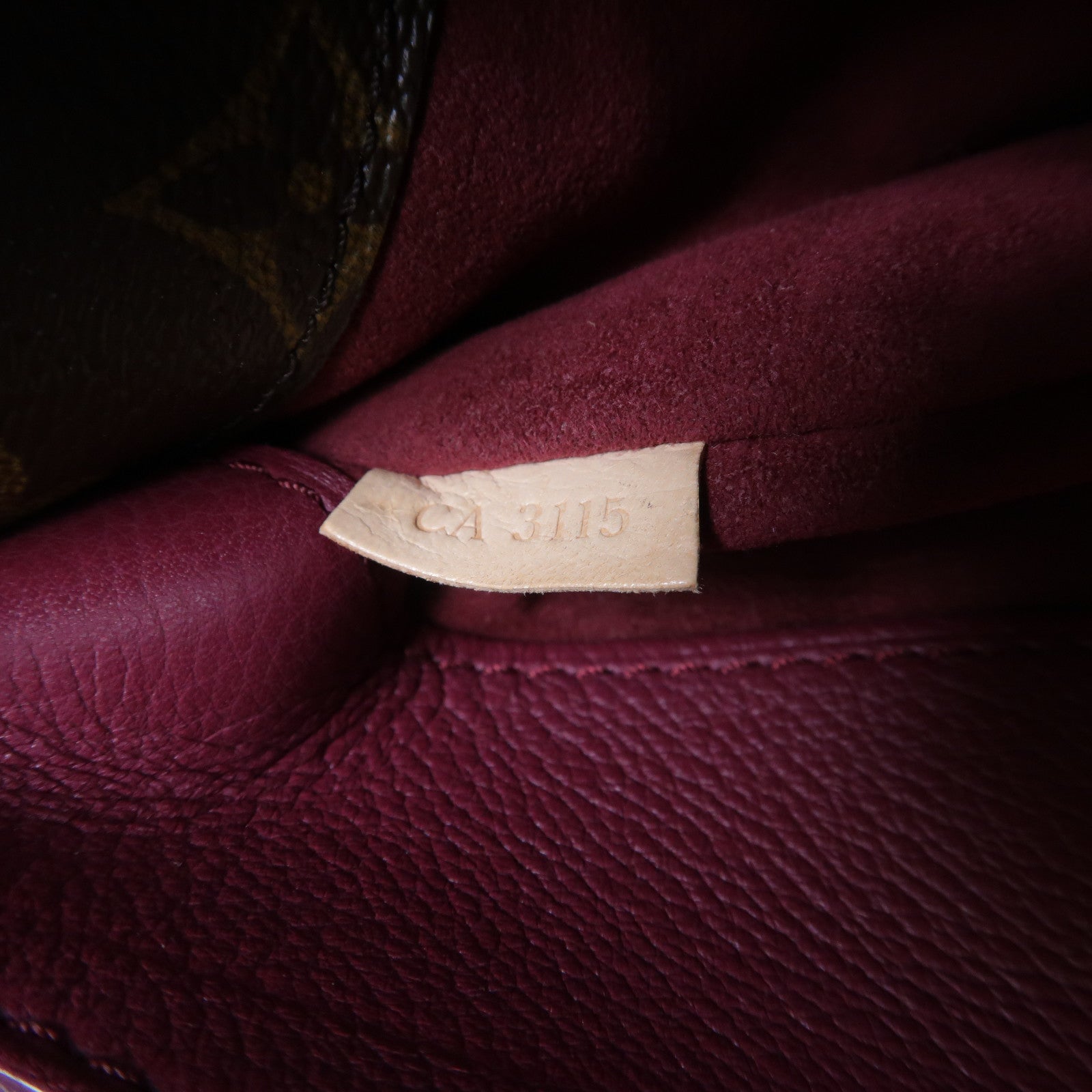 LOUIS VUITTON Monogram Pallas MM金扣手挽肩背兩用袋紅色/啡色
