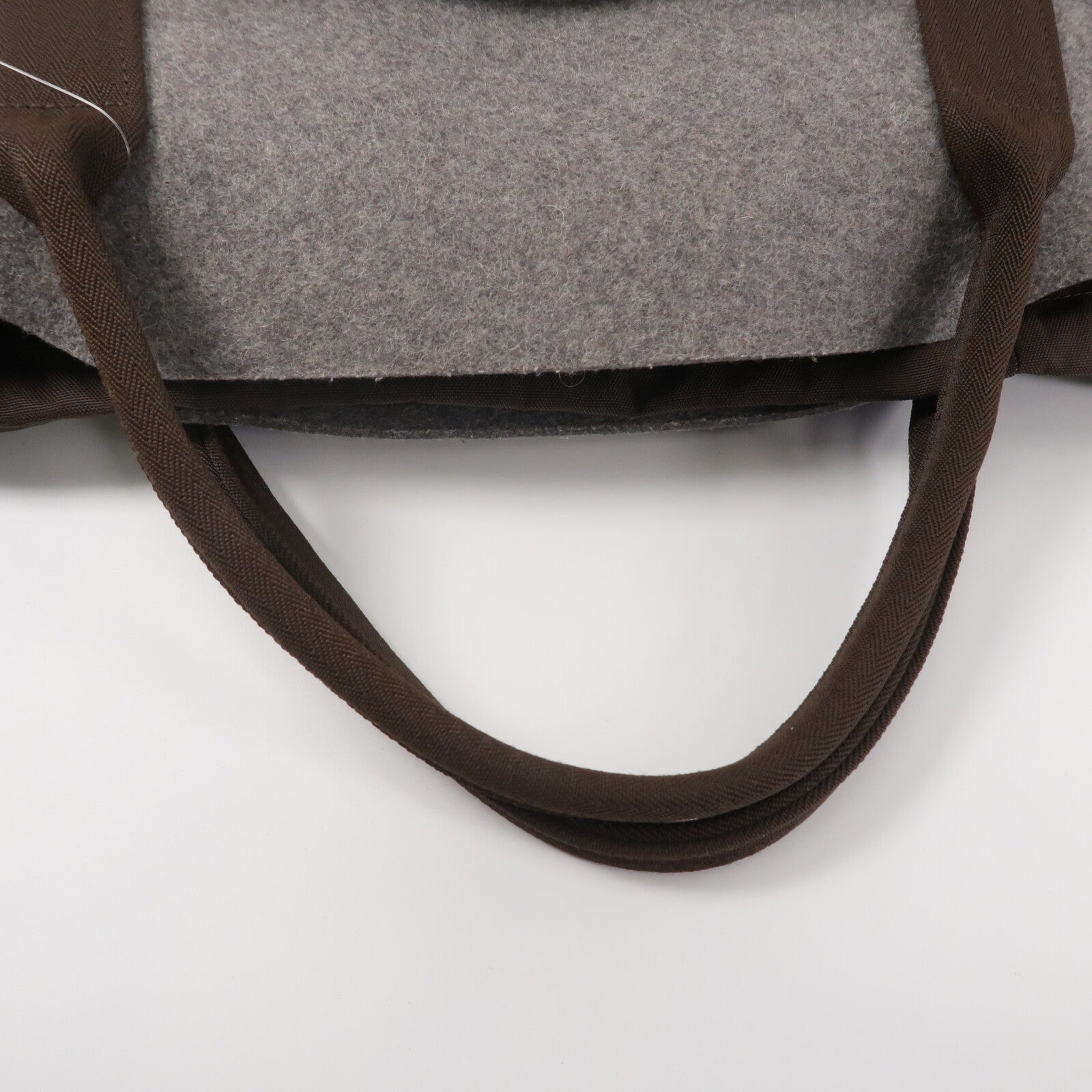 HERMES 【激減優惠】帆布/羊毛Grooming bag肩背袋