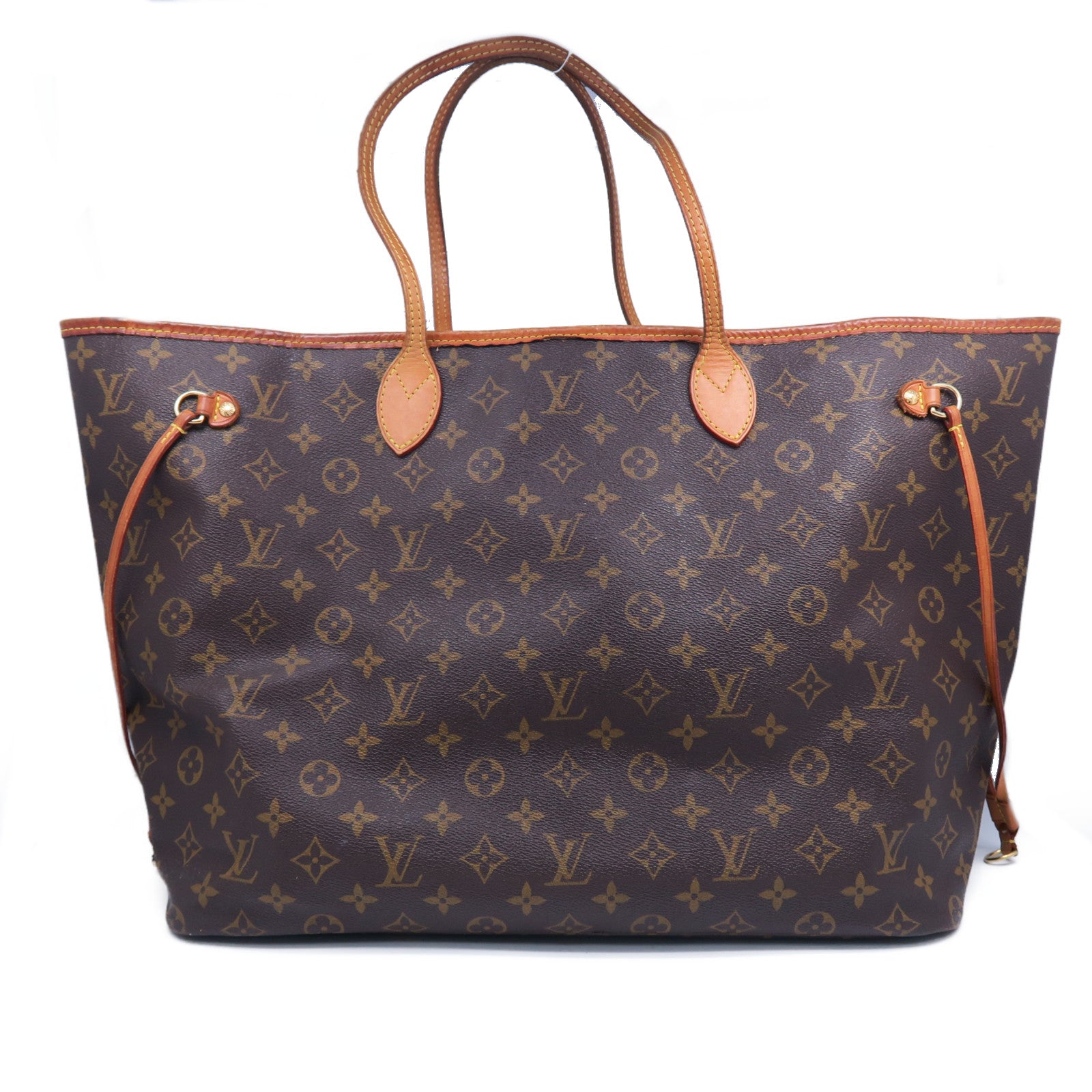 LOUIS VUITTON 【激減優惠】Monogram Neverfull GM金扣手挽袋啡色