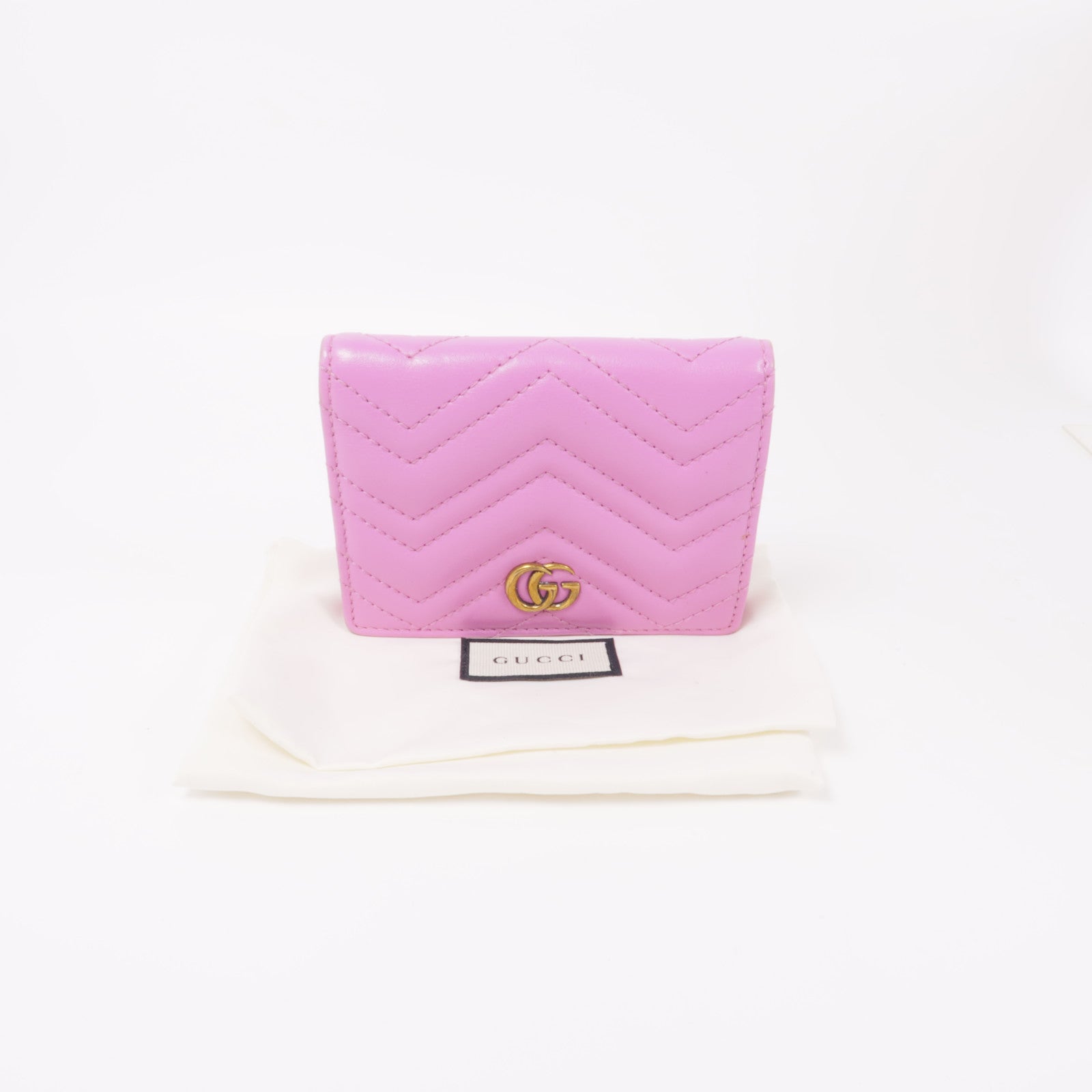 GUCCI 羊皮皮革Wallet金扣錢包