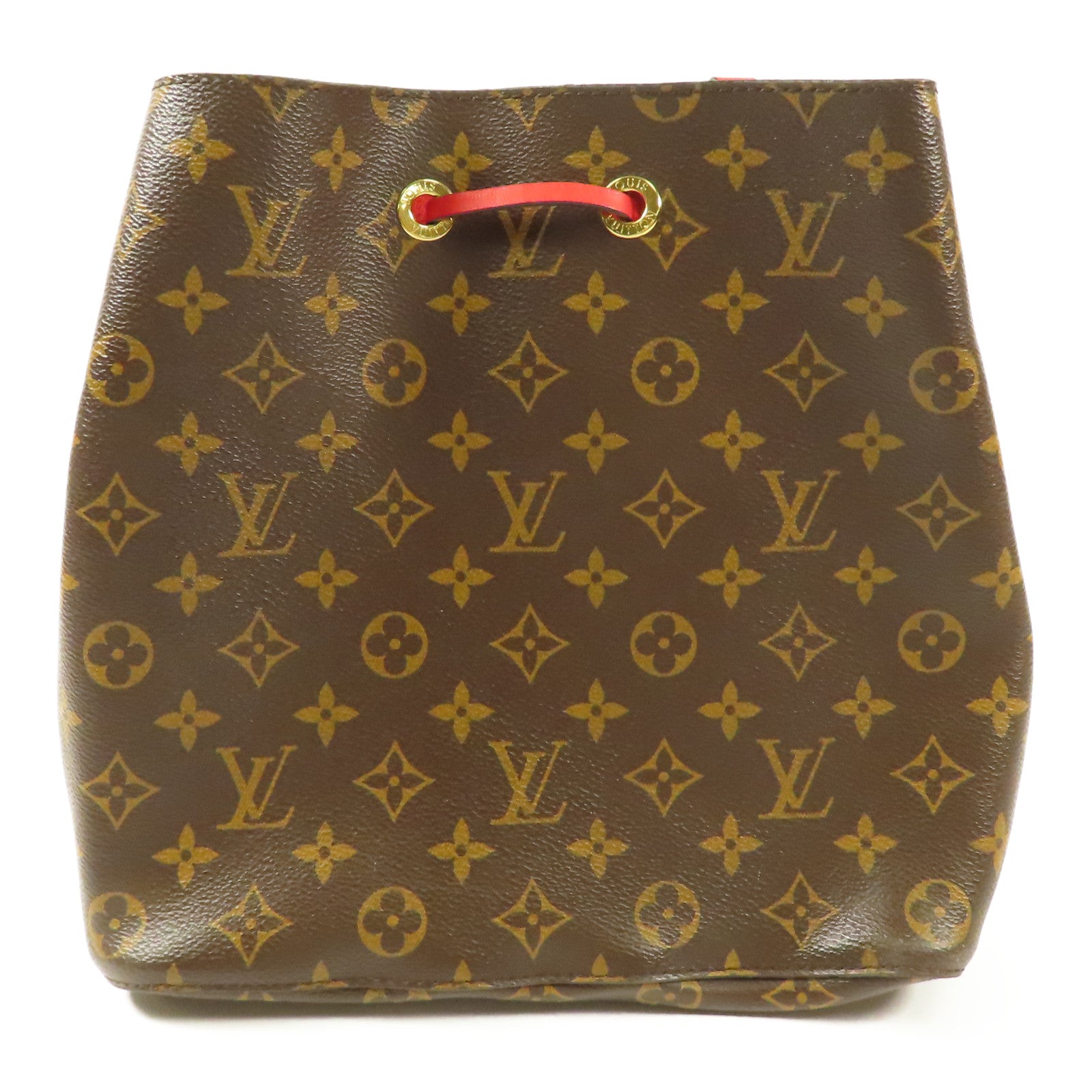 LOUIS VUITTON 【激減優惠】Monogram Neo Noe Bucket Bag金扣肩背袋Coquelicot/紅色