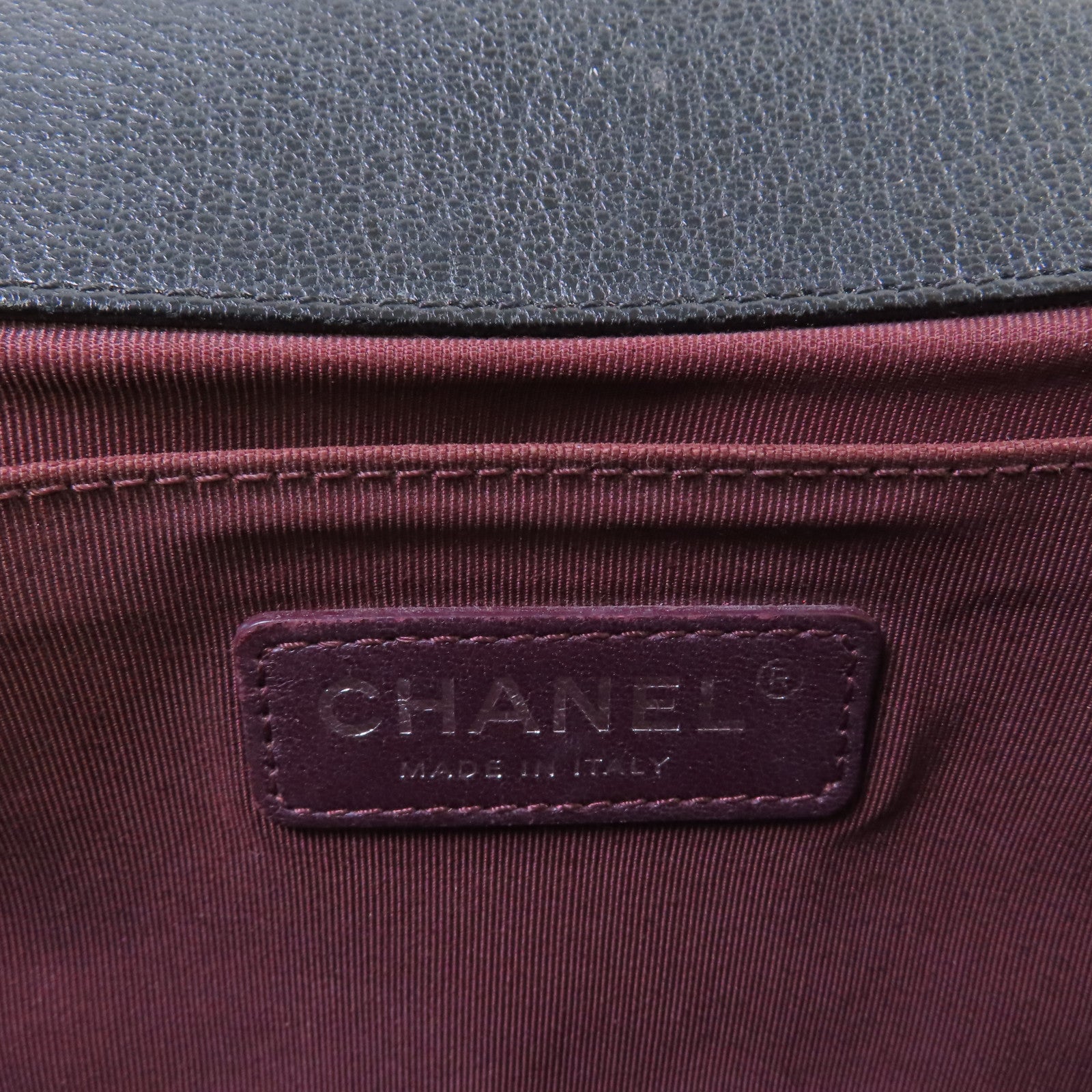 CHANEL 【激減優惠】菱格牛皮皮革Boy Chanel 25 Chain Shoulder Bag銀扣鏈帶肩背袋黑色