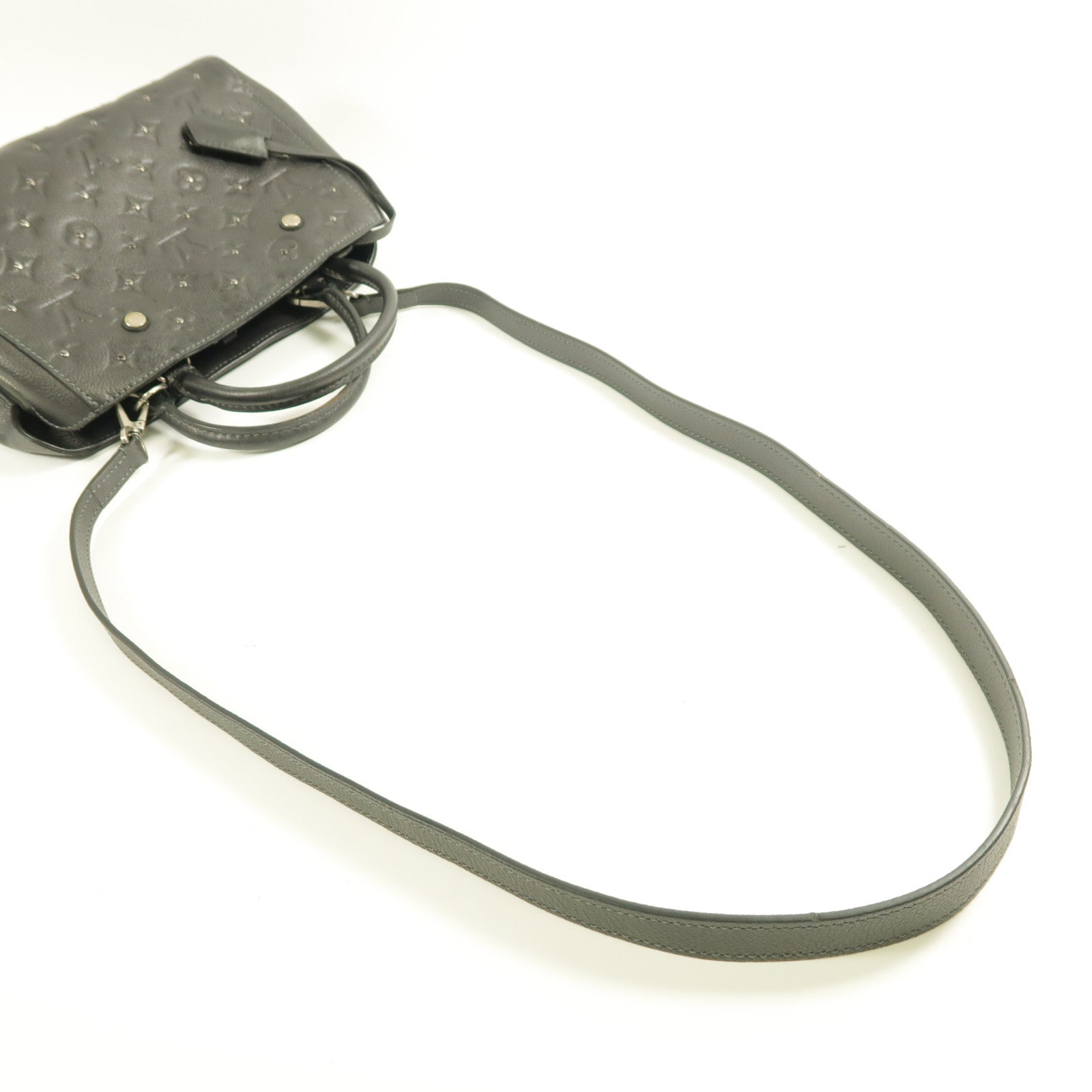 LOUIS VUITTON Monogram Empreinte Montaigne BB Studs銀扣手挽肩背兩用袋