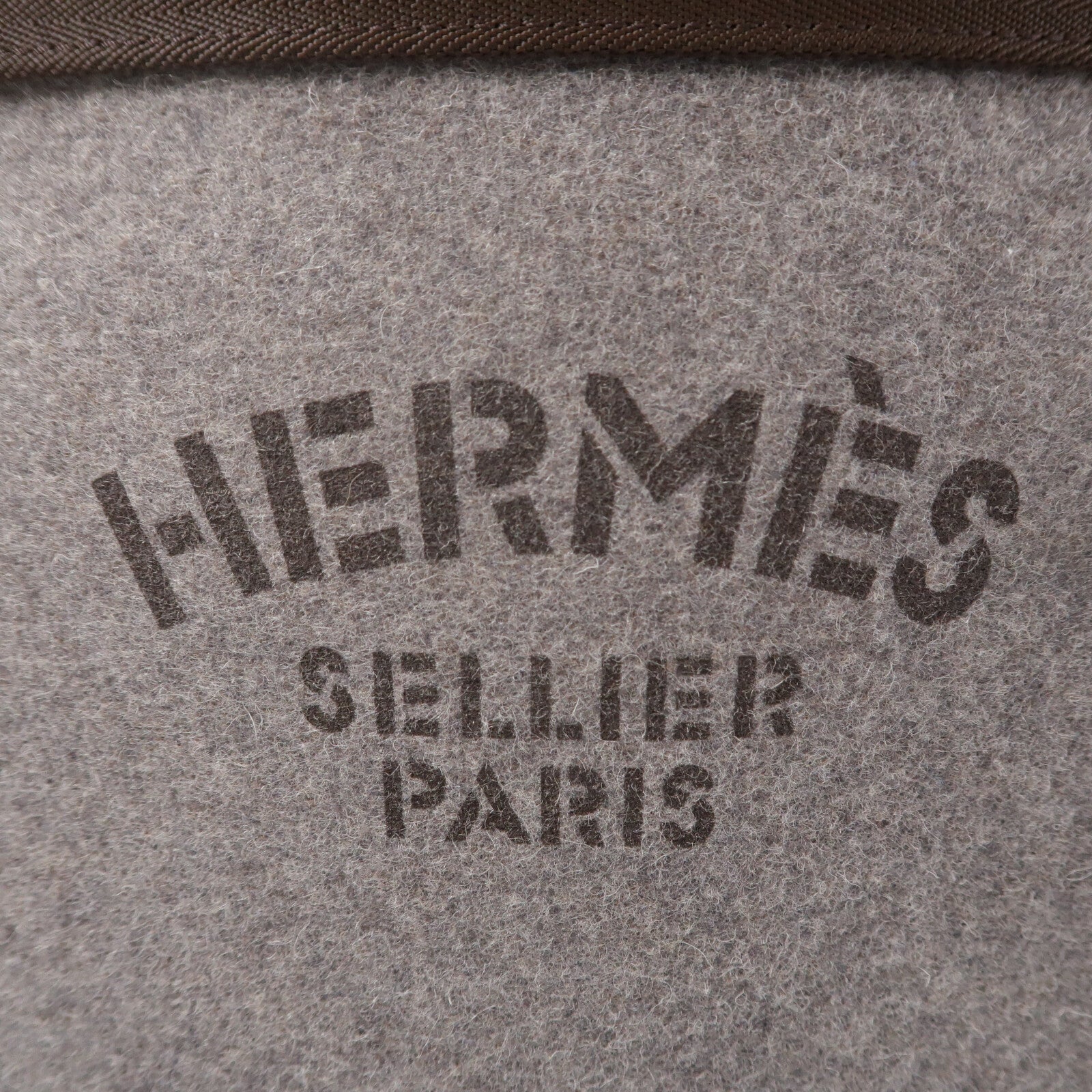 HERMES 【激減優惠】帆布/羊毛Grooming bag肩背袋