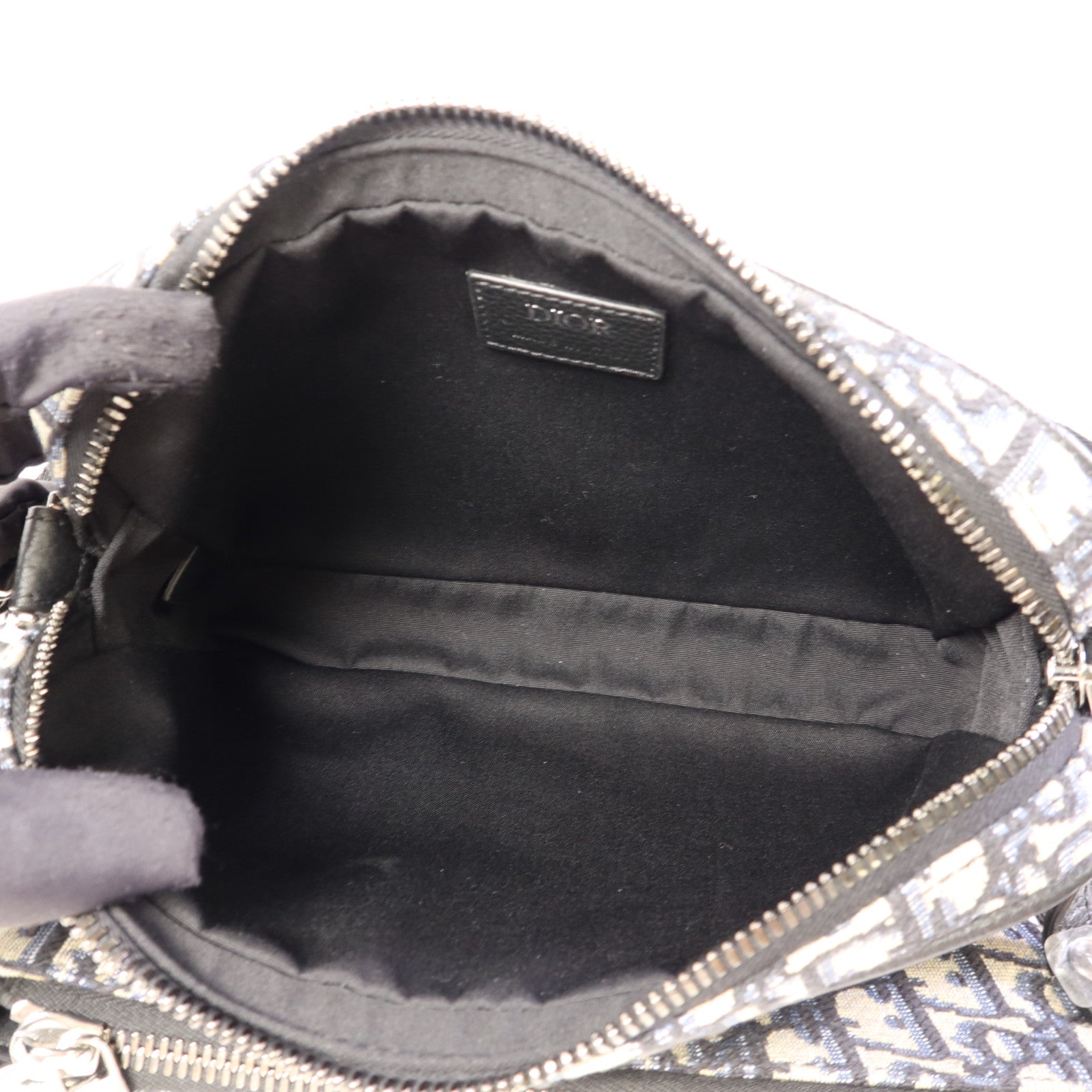 Dior 【激減優惠】帆布Shoulder Bag銀扣肩背袋