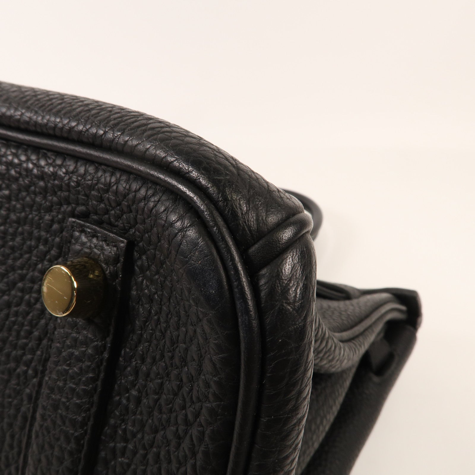 HERMES Togo皮革Birkin 30金扣手挽袋Noir