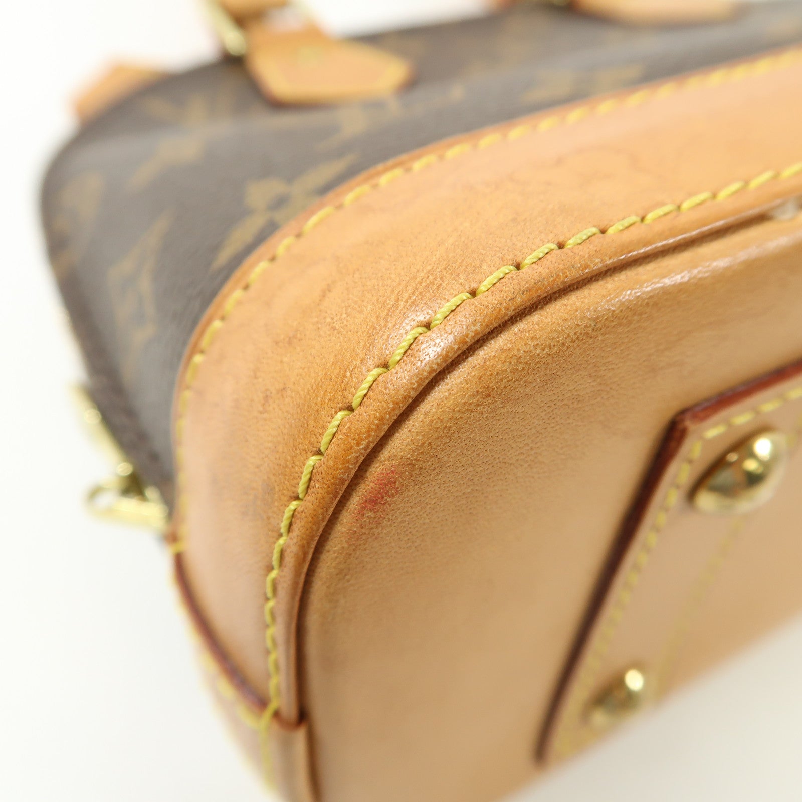 LOUIS VUITTON Monogram Alma BB金扣手挽肩背兩用袋棕色