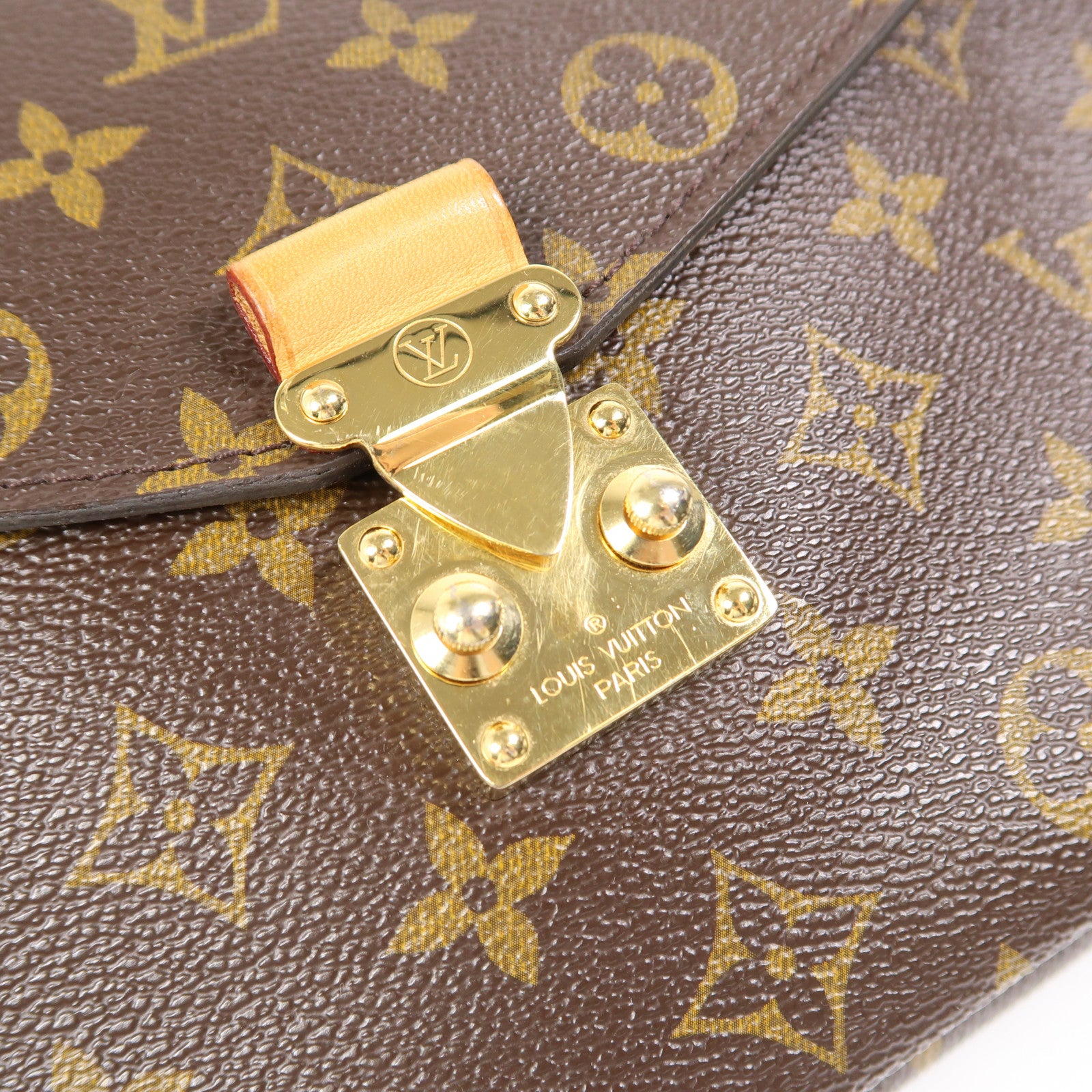 LOUIS VUITTON 【激減優惠】Monogram Pochette Metis MM金扣手挽肩背兩用袋棕色