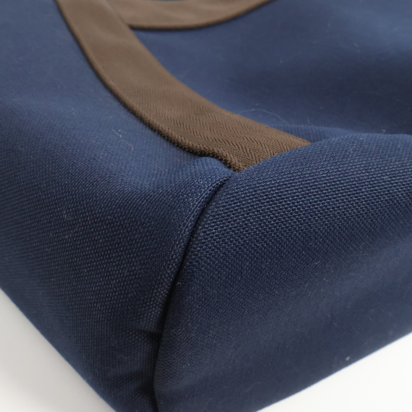 HERMES 帆布Sac De Pansage Groom手挽肩背兩用袋Navy/Feu