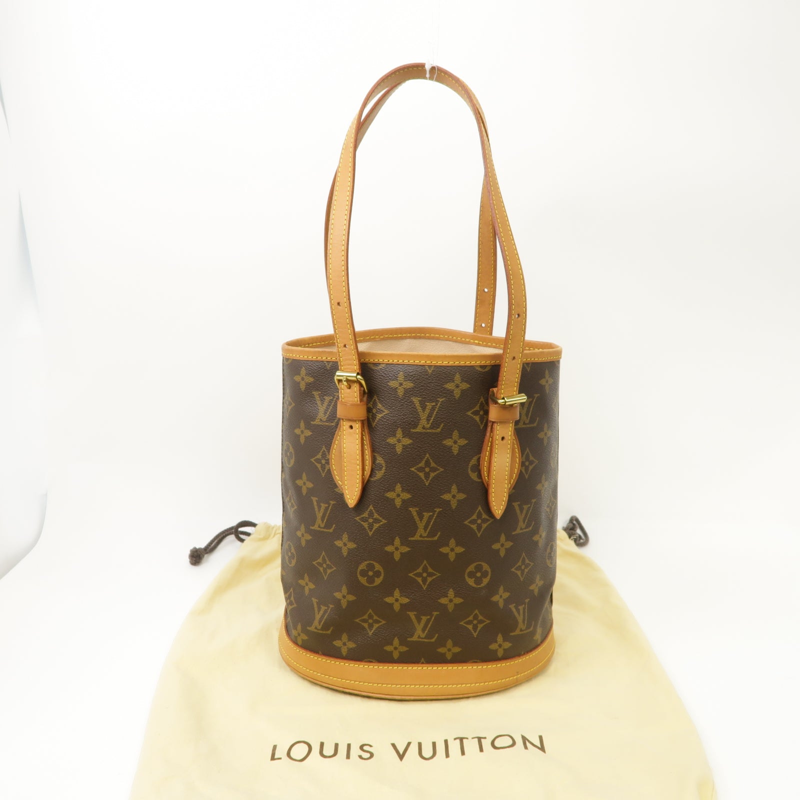 LOUIS VUITTON Monogram Bucket 23金扣Tote Bag啡色