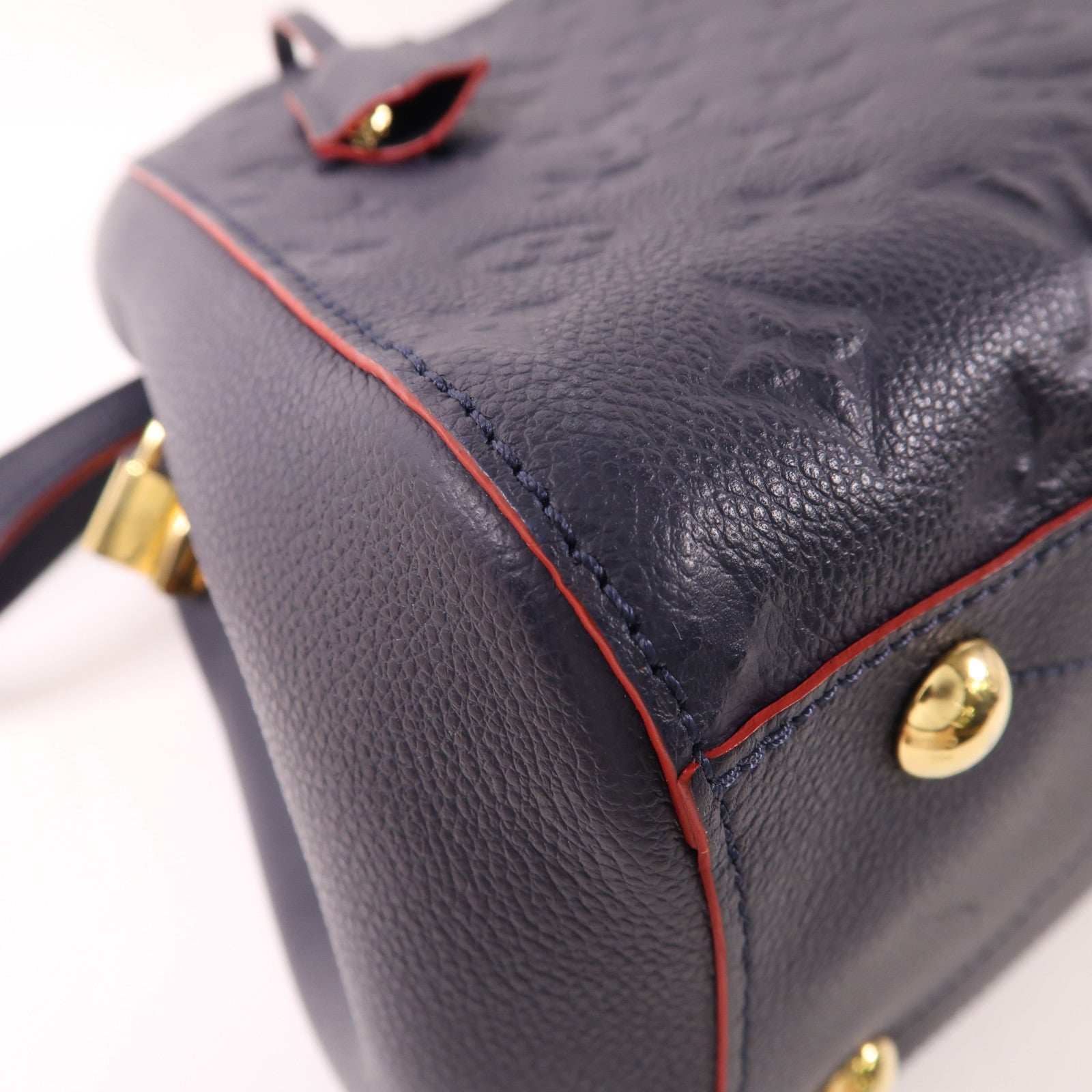 LOUIS VUITTON Monogram Empreinte Montaigne MM金扣手挽肩背兩用袋