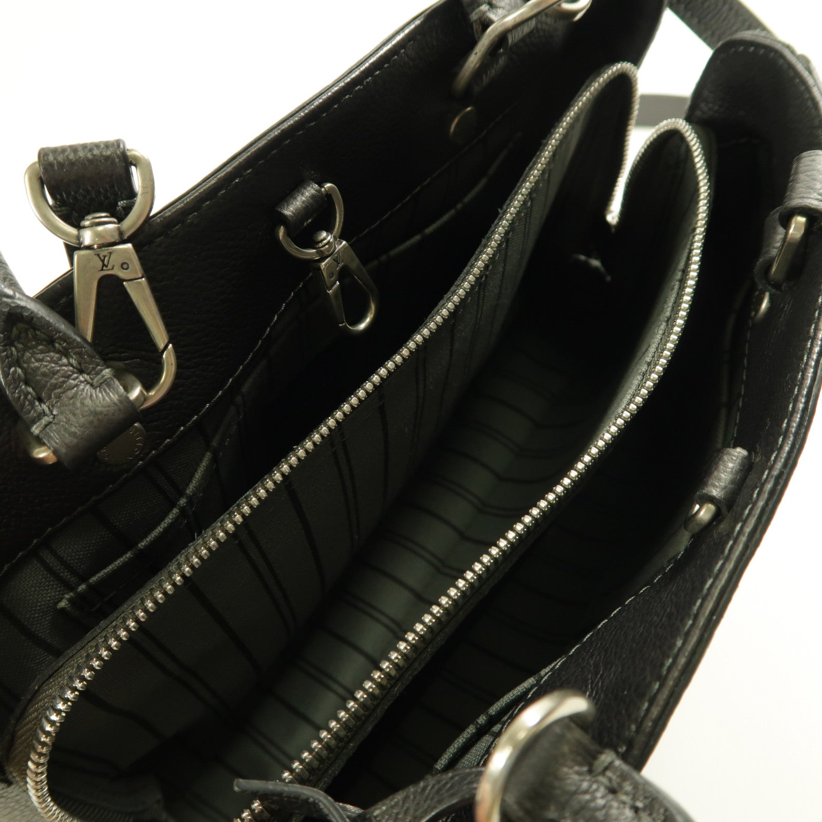 LOUIS VUITTON Monogram Empreinte Montaigne BB Studs銀扣手挽肩背兩用袋