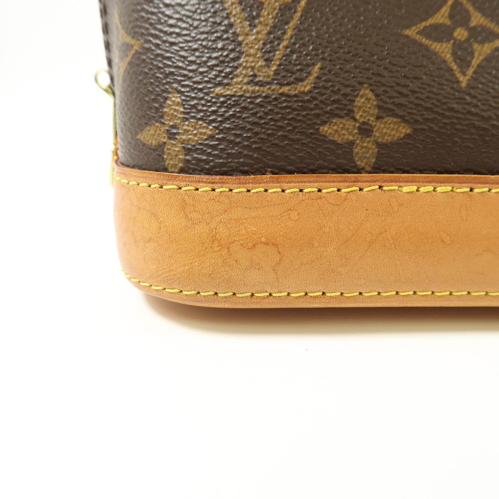 LOUIS VUITTON Monogram Alma BB金扣手挽肩背兩用袋棕色