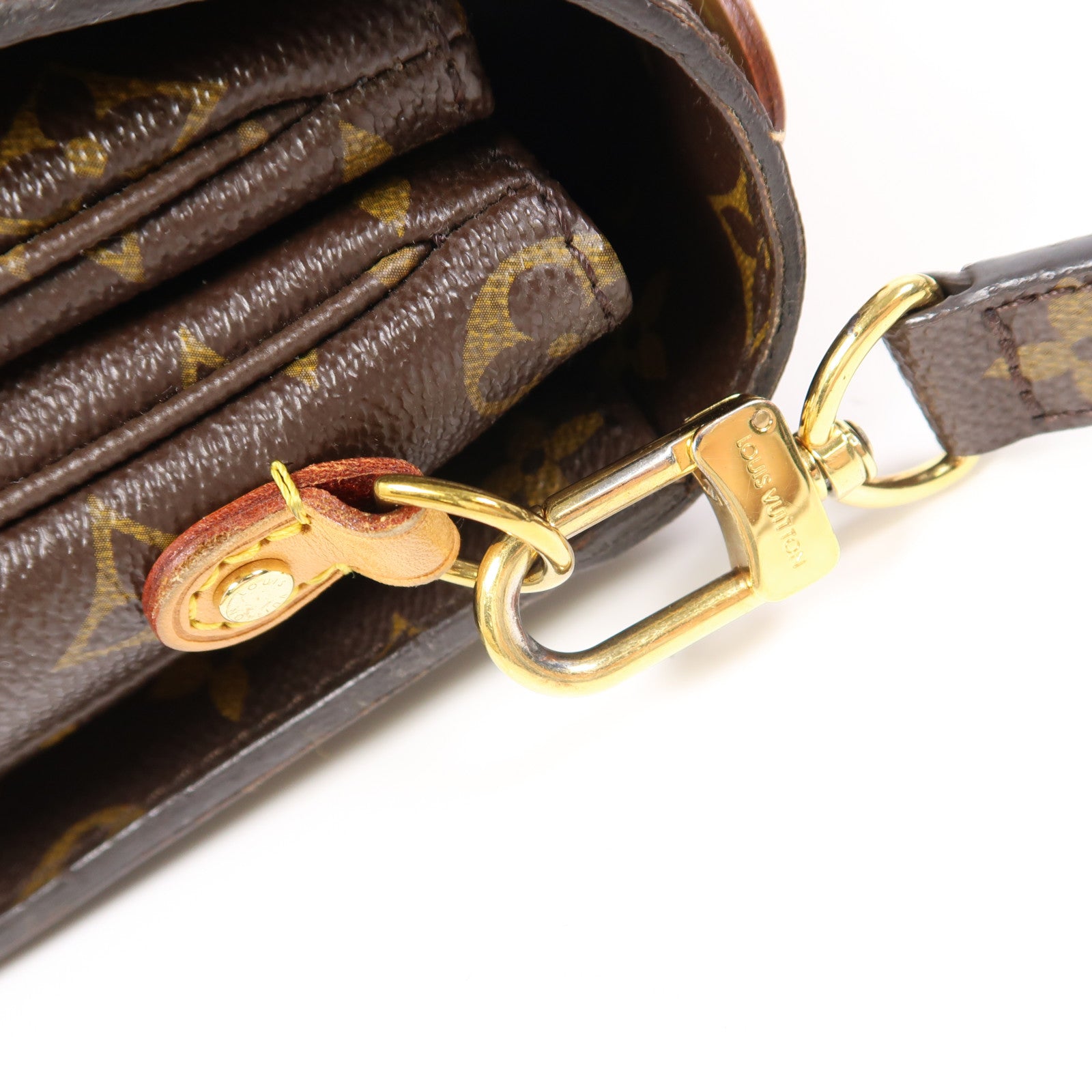 LOUIS VUITTON Monogram Pochette Metis MM金扣手挽肩背兩用袋棕色