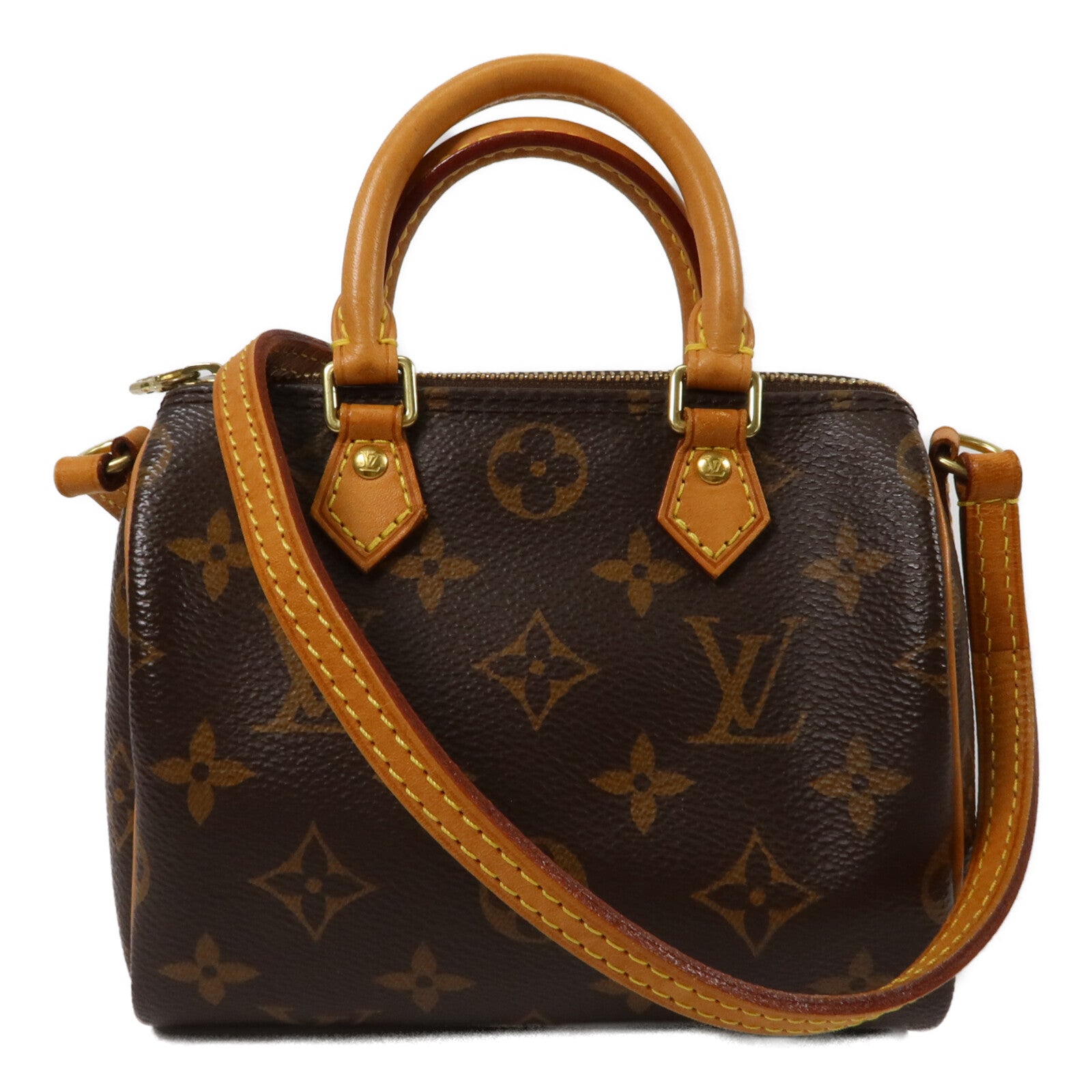 LOUIS VUITTON Monogram Nano Speedy手挽肩背兩用袋