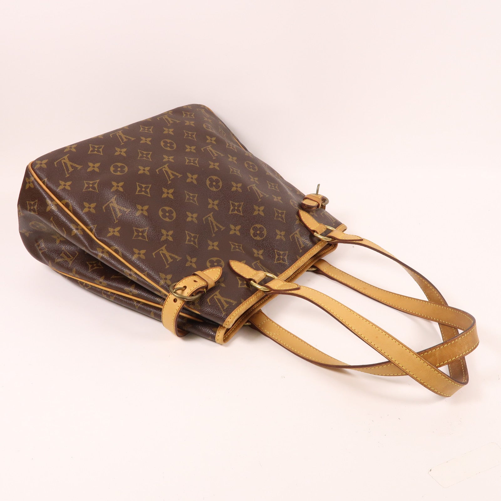 LOUIS VUITTON Monogram Batignolles金扣肩背袋棕色