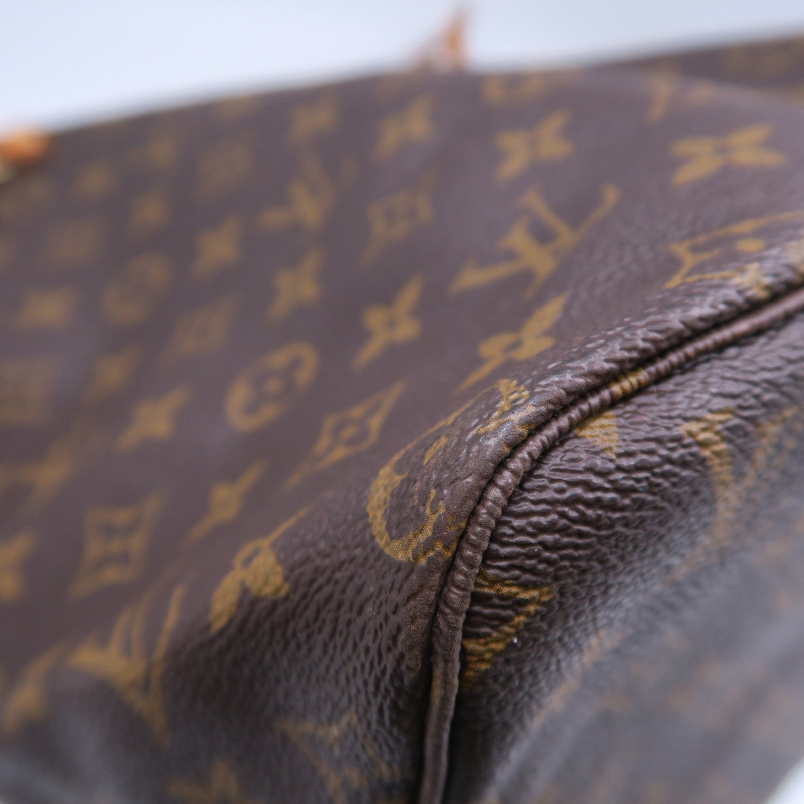 LOUIS VUITTON 【激減優惠】Monogram Neverfull GM金扣手挽袋啡色