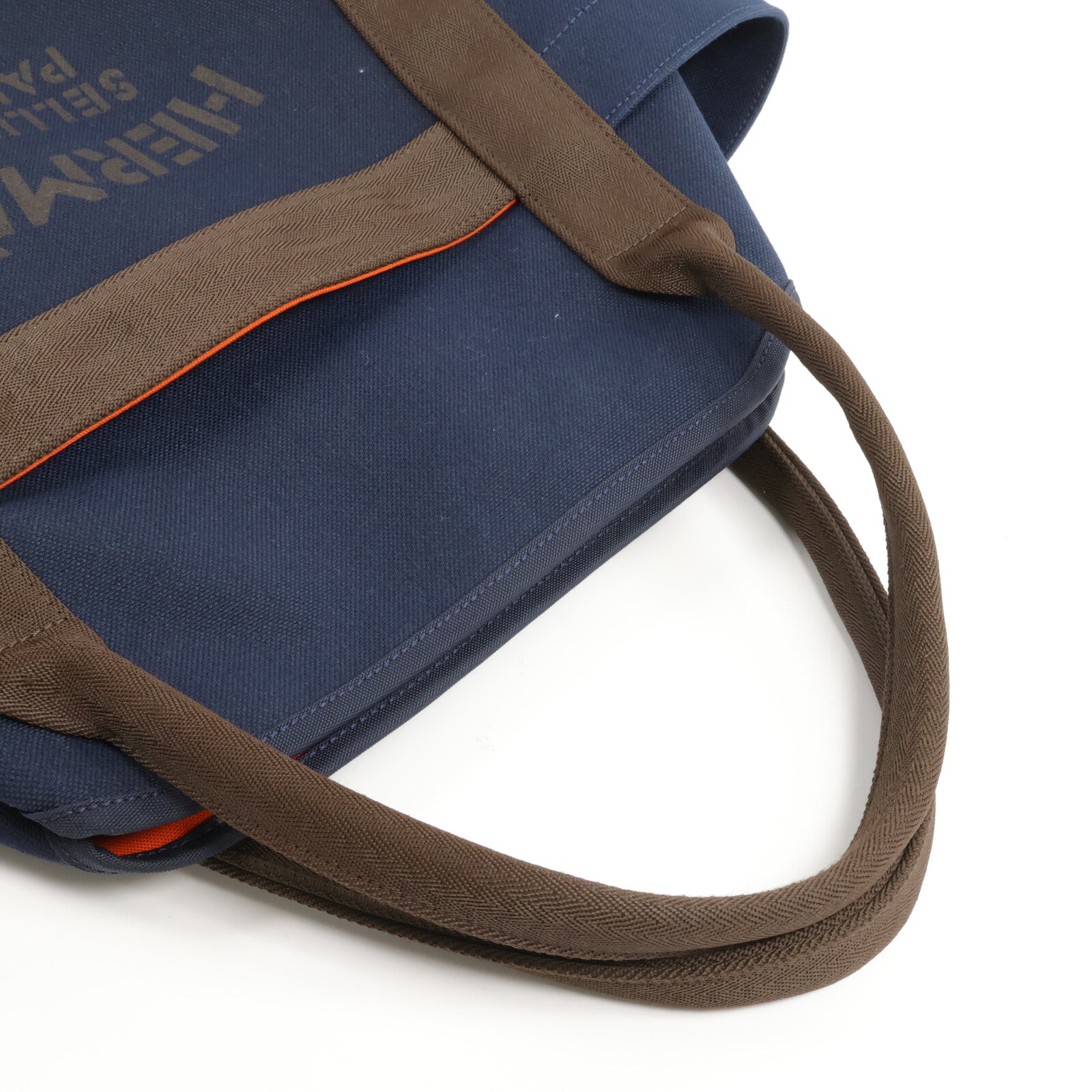 HERMES 帆布Sac De Pansage Groom手挽肩背兩用袋Navy/Feu