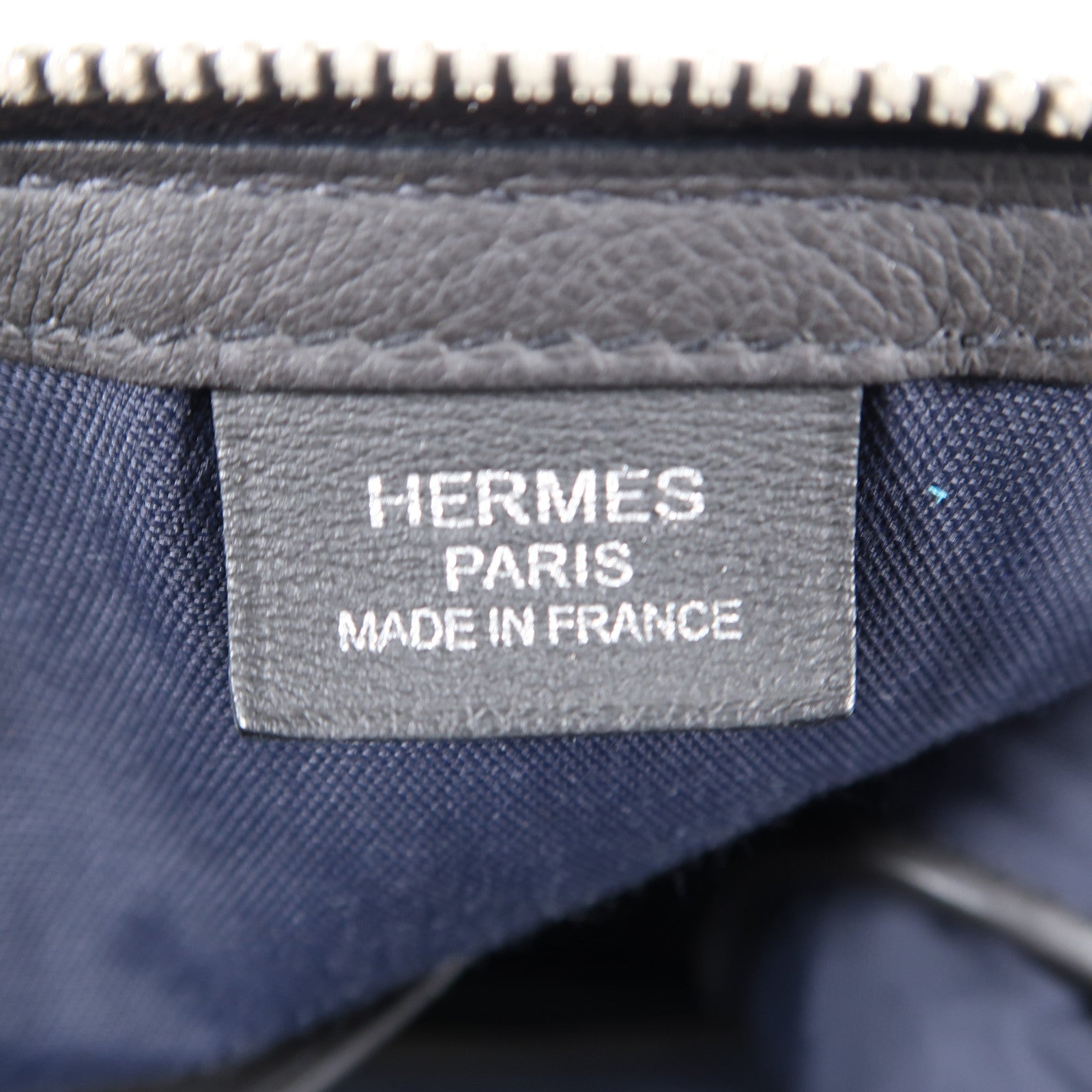 HERMES 【激減優惠】皮革Cityslide銀扣肩背袋黑色