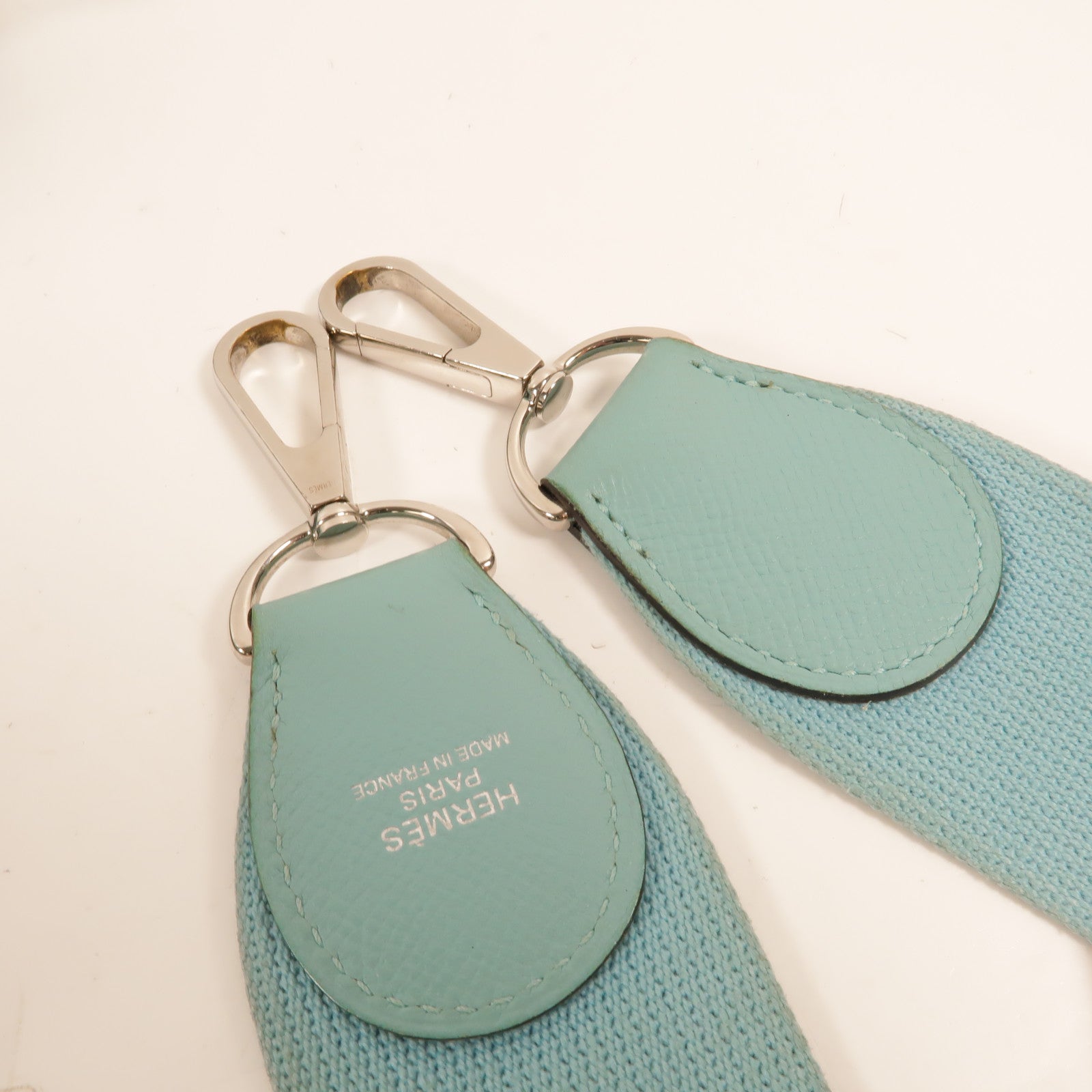 HERMES Epsom皮革Evelyne PM 肩背袋Bleu Atoll