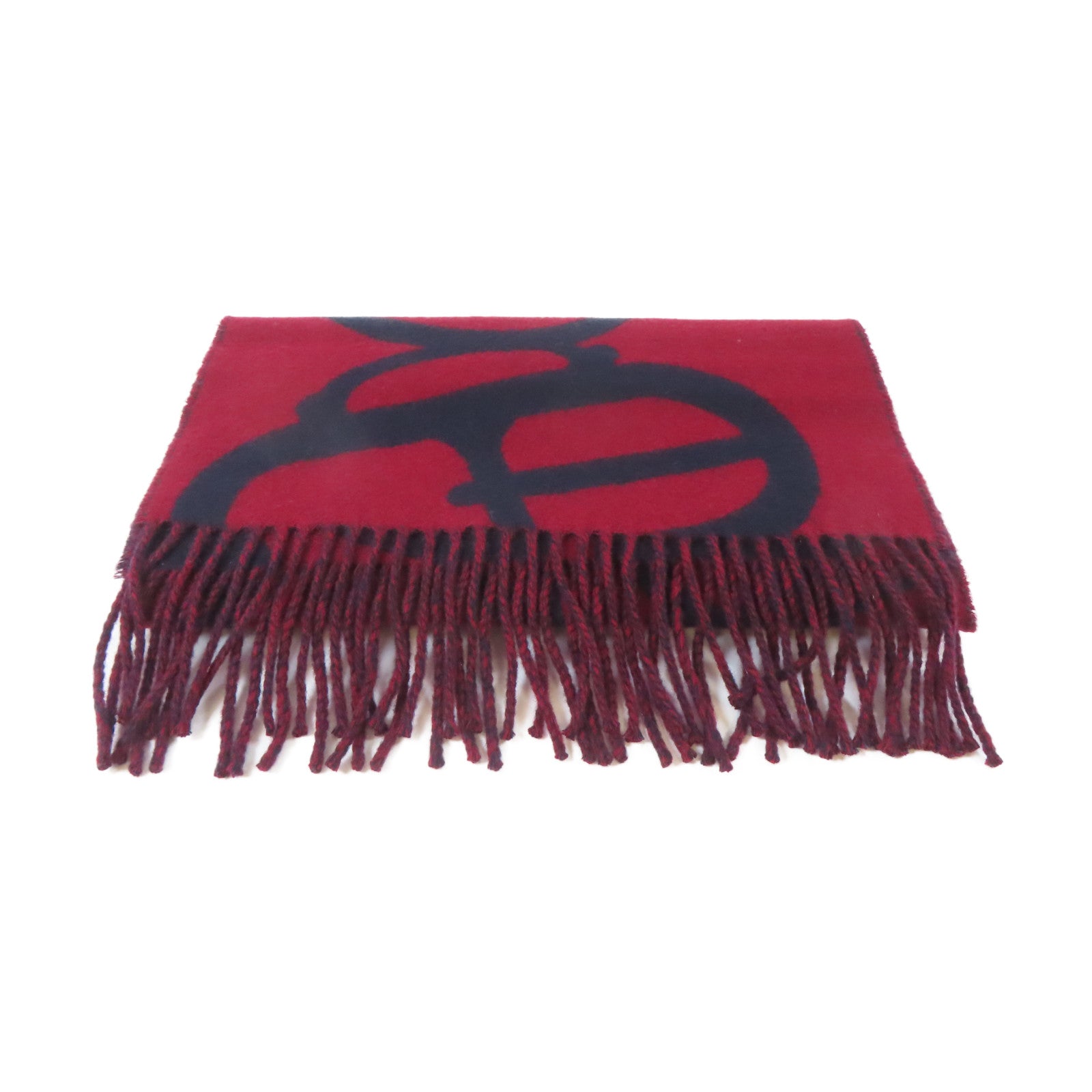 HERMES Cachemire Scarf圍巾黑色/紅色