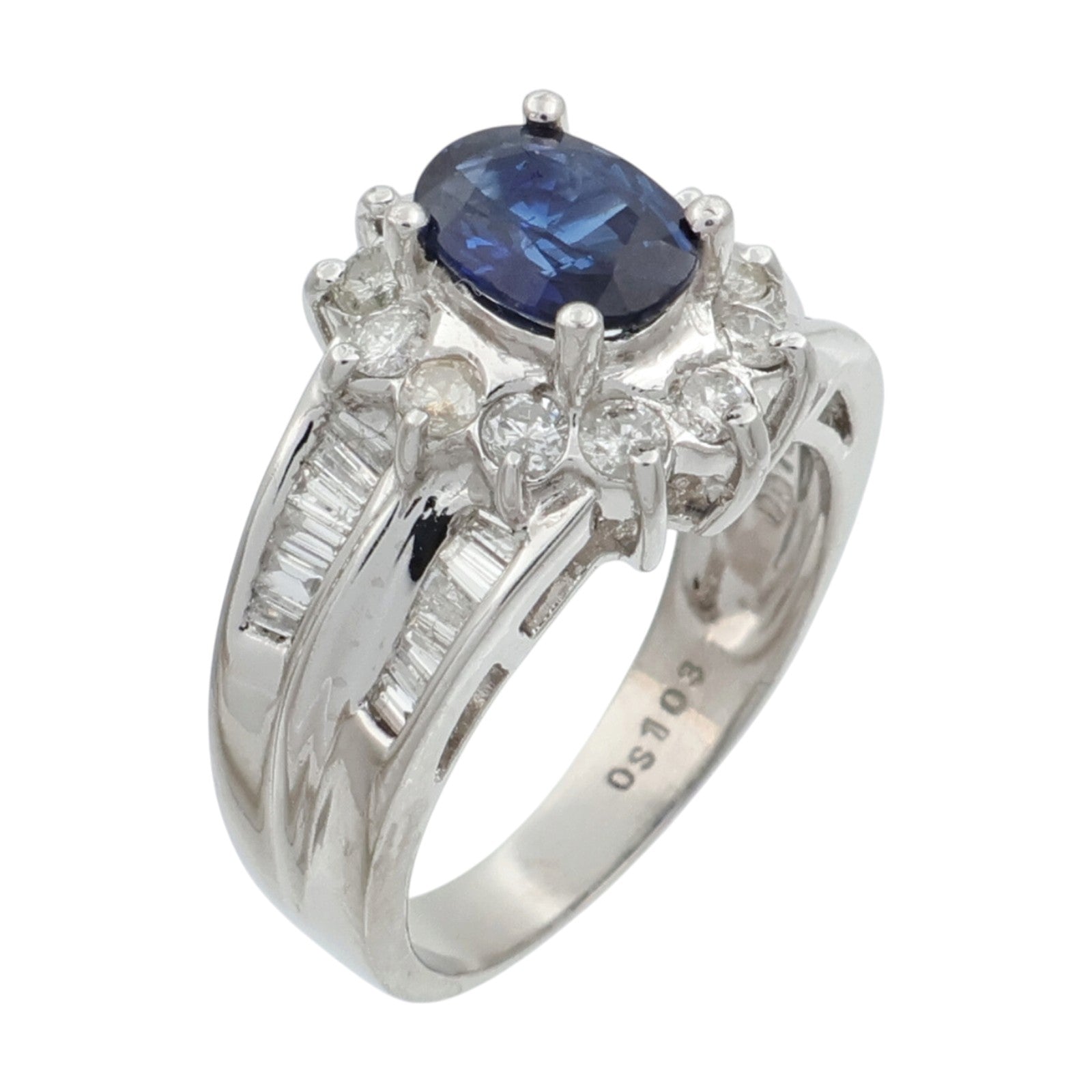 JEWELRY PT900鉑金/藍寶石Sapphire鑽石戒指