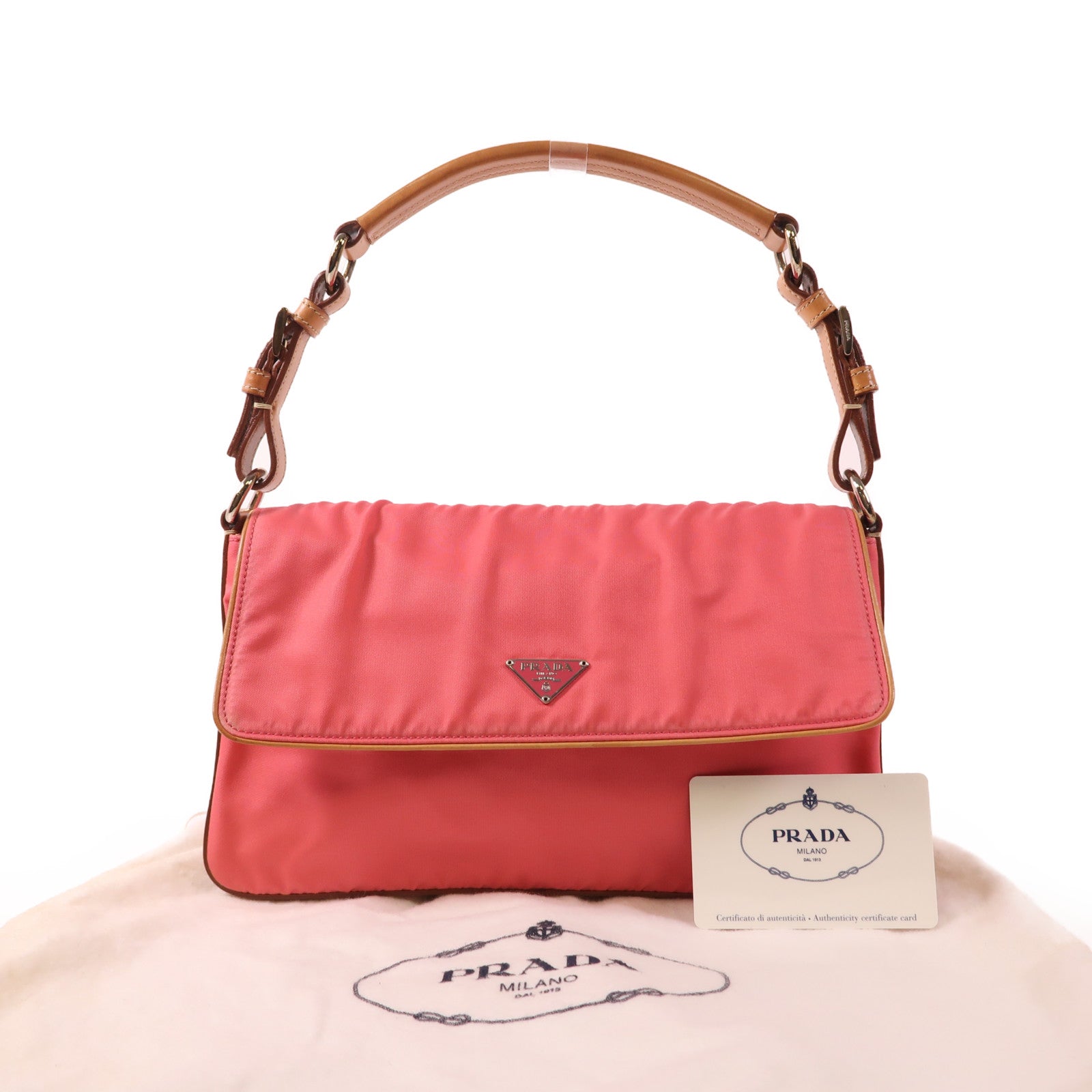 PRADA 尼龍Tote Bag銀扣手挽袋