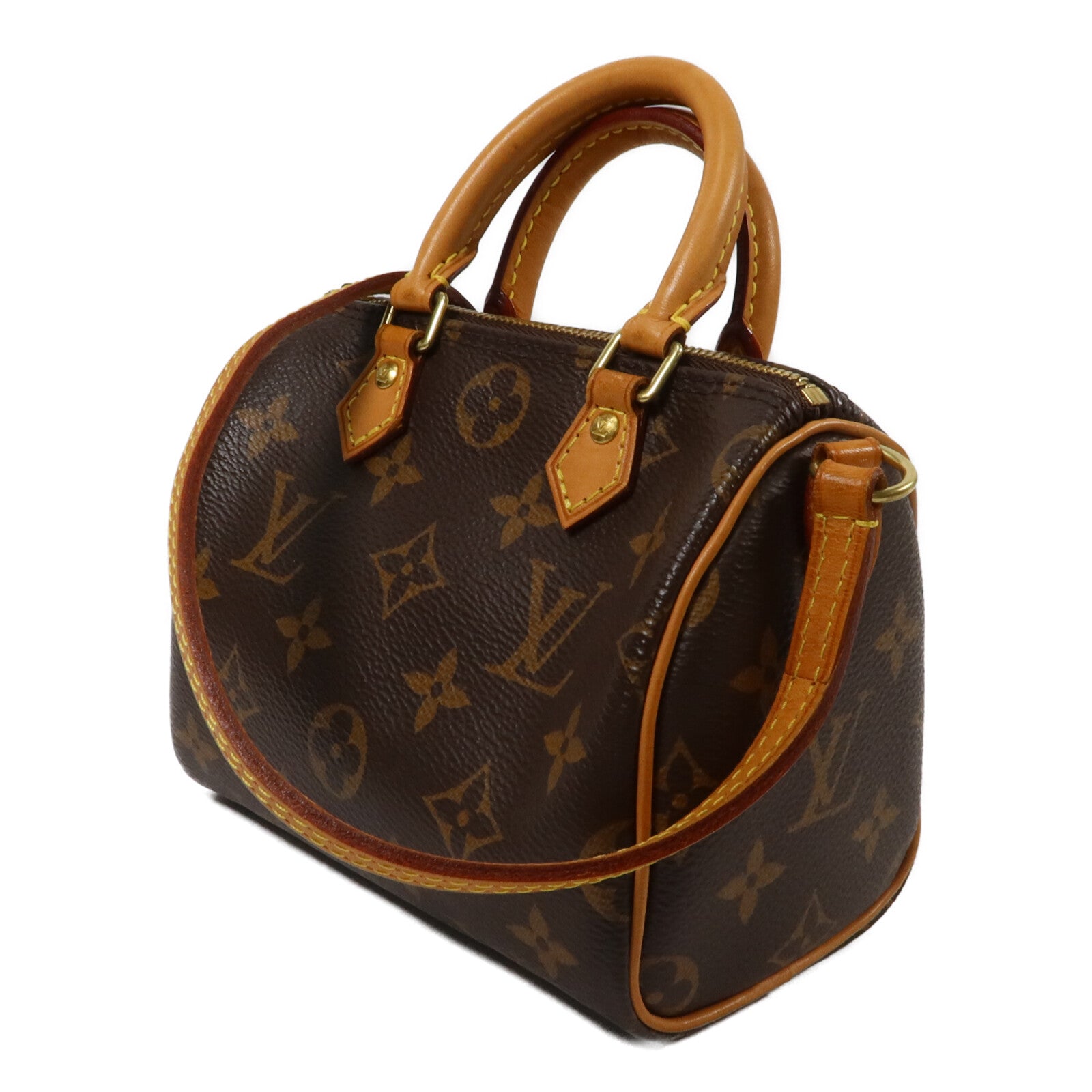 LOUIS VUITTON Monogram Nano Speedy手挽肩背兩用袋
