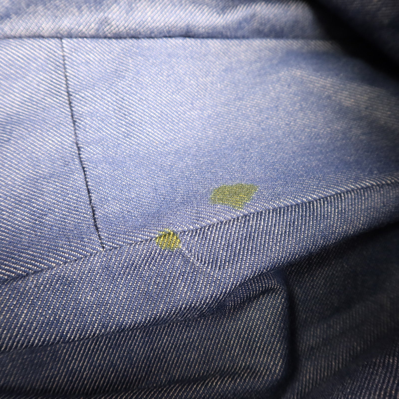 CELINE 牛仔布/皮革Macadam Hand Bag金扣手挽袋