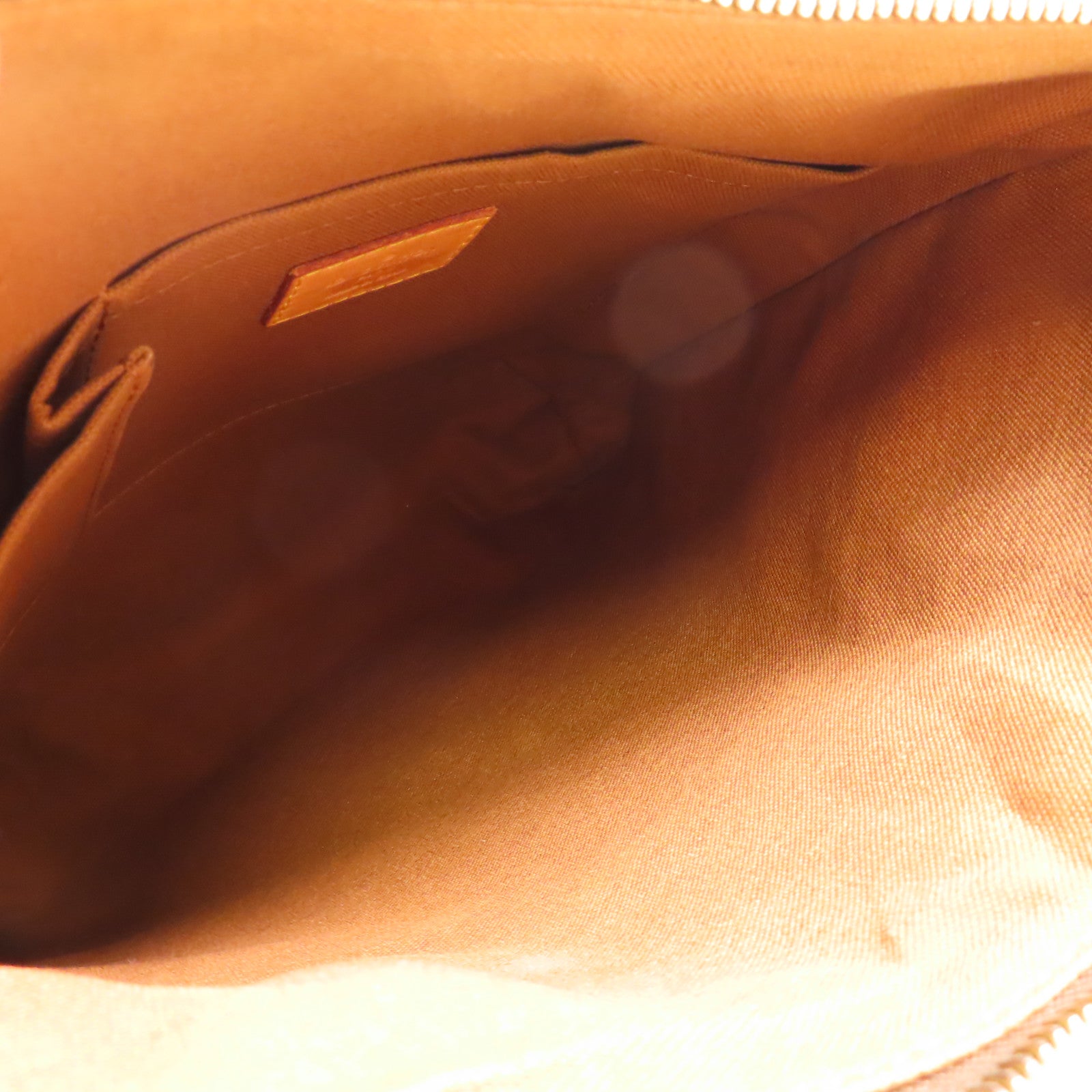 LOUIS VUITTON Monogram Odeon PM金扣肩背袋棕色