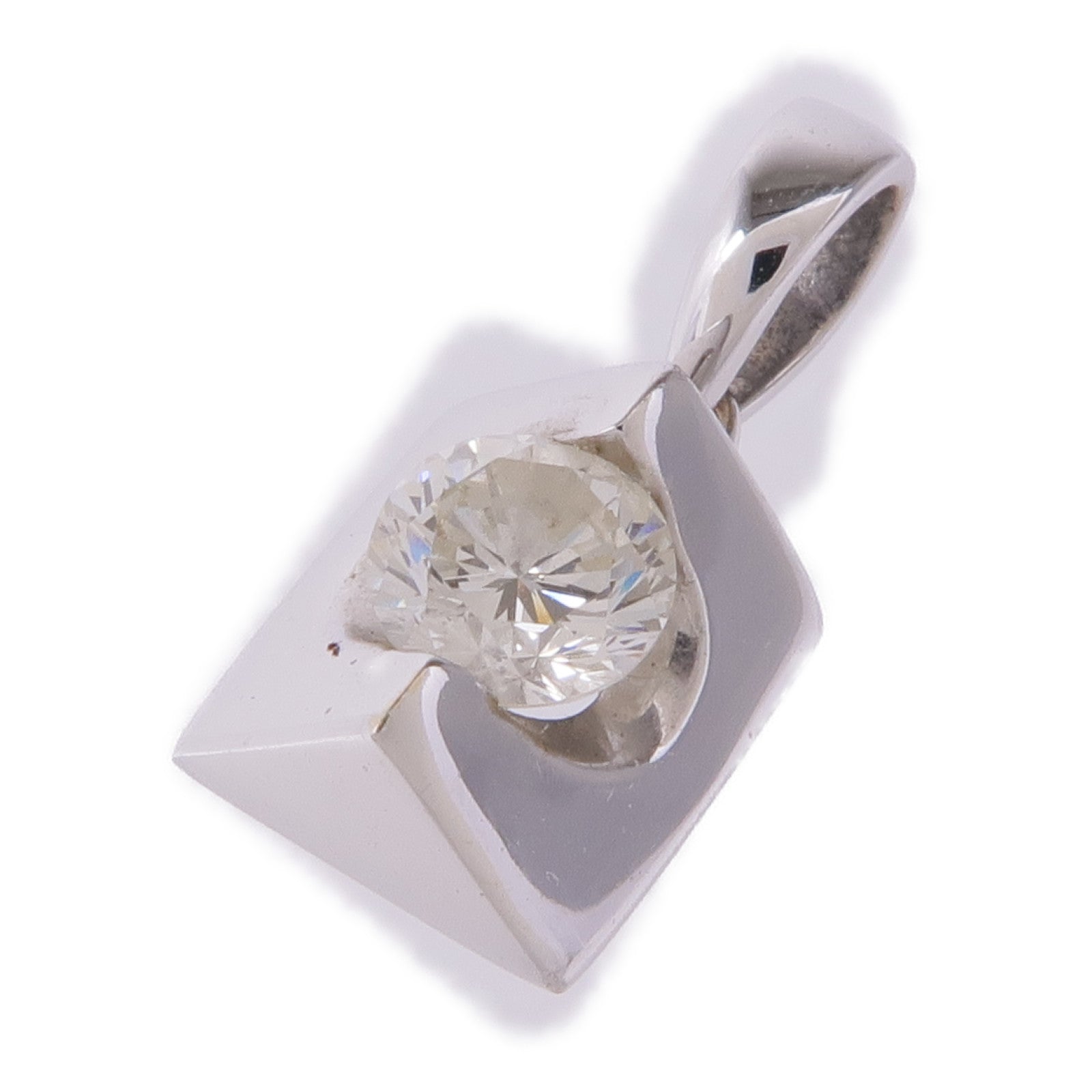 JEWELRY 18K白金Diamond Pendant Top鑽石吊墜