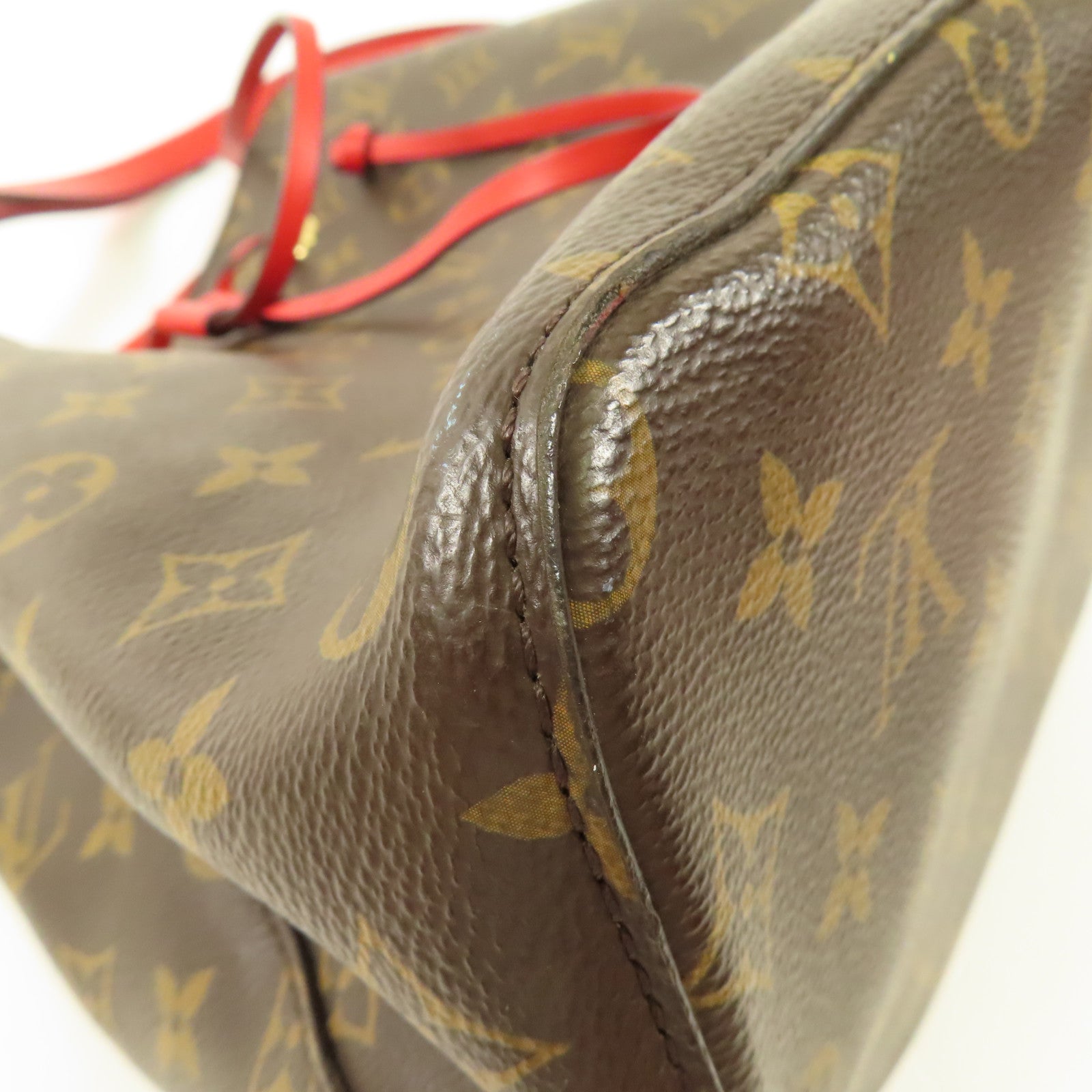 LOUIS VUITTON Monogram Neo Noe Bucket Bag金扣肩背袋Coquelicot/紅色