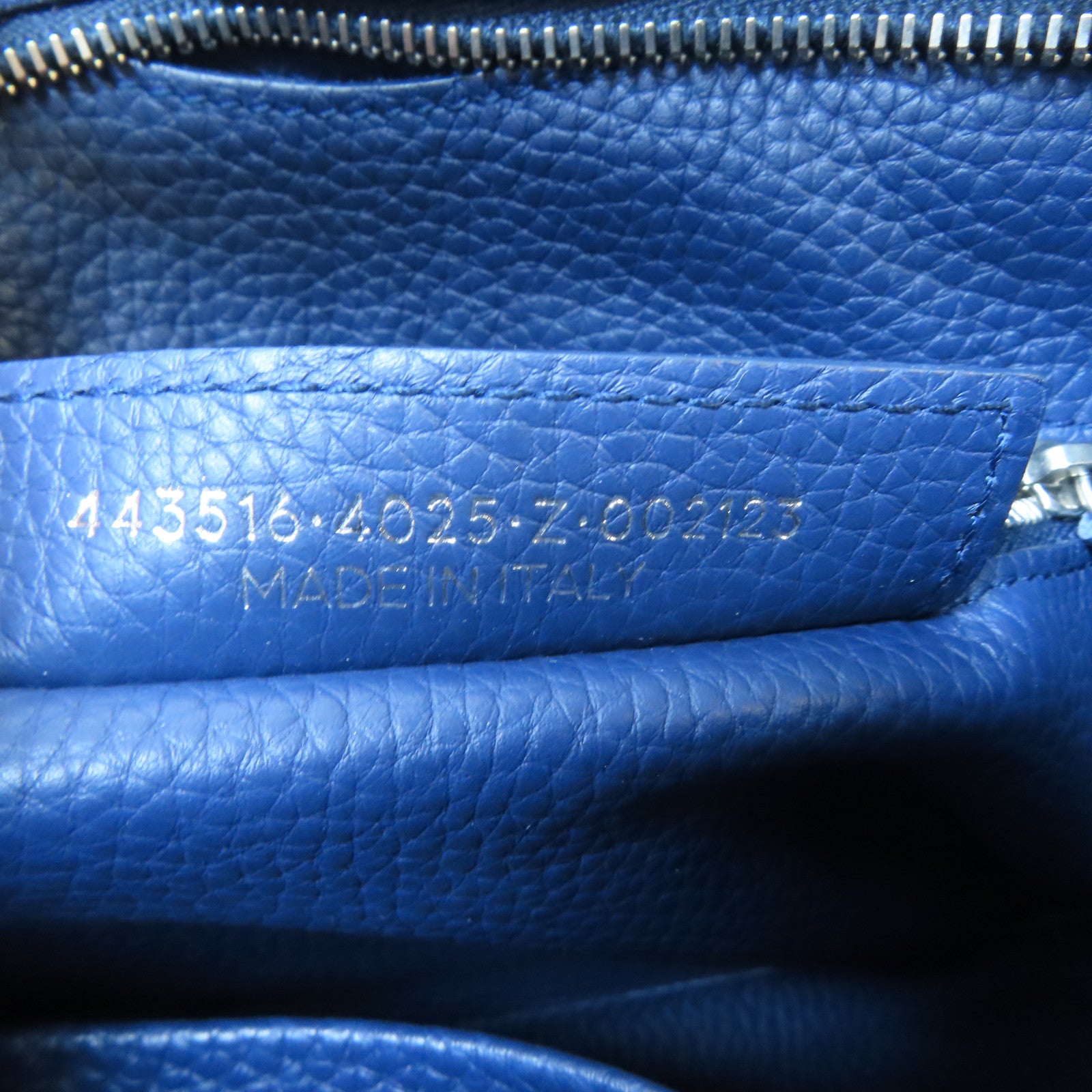 BALENCIAGA 牛皮皮革Blackout City銀扣手挽肩背兩用袋藍色