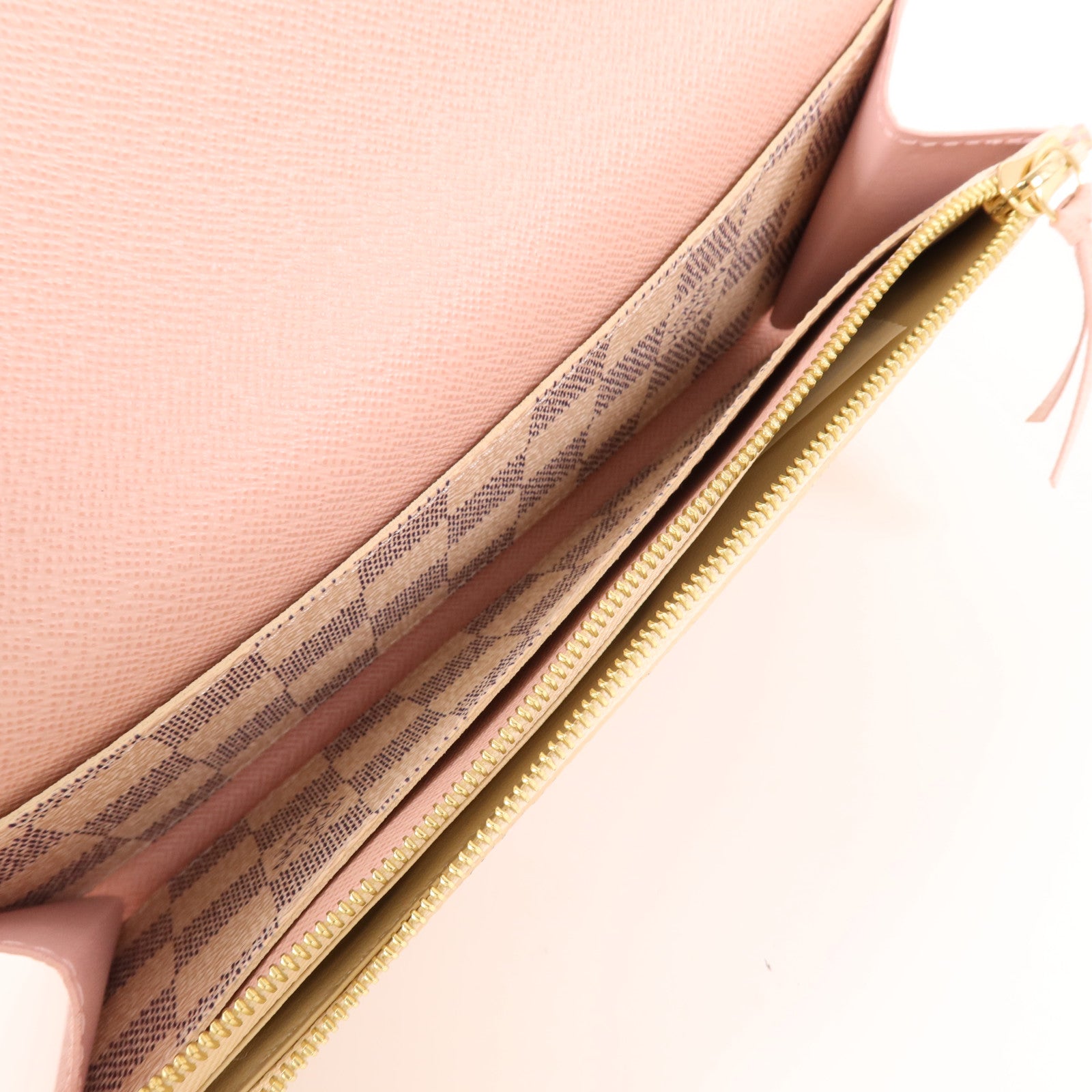 LOUIS VUITTON Damier Azur Emilie金扣長錢包