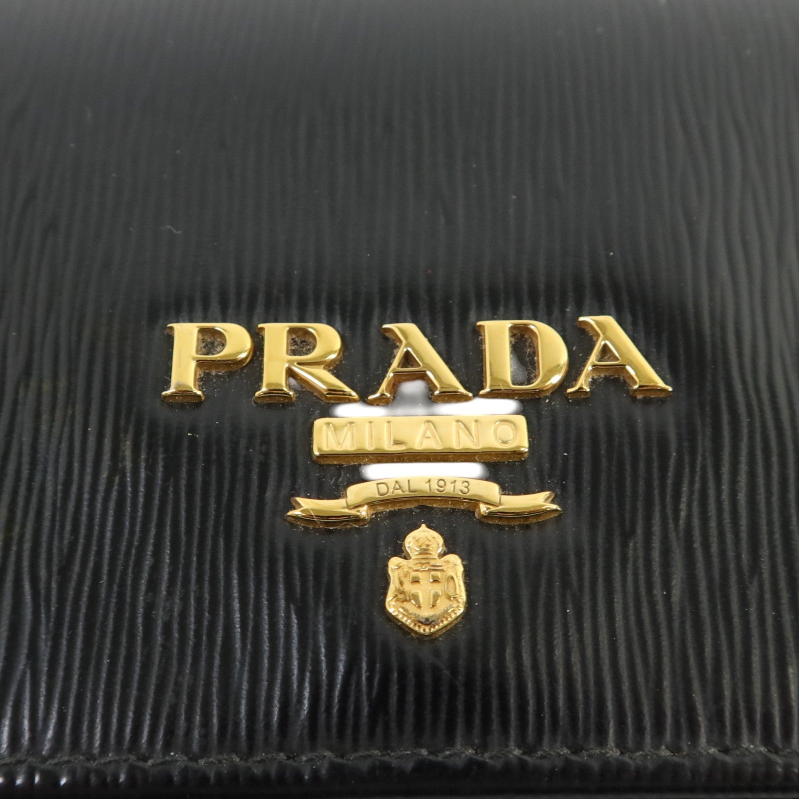 PRADA 牛皮皮革Long Wallet金扣長錢包
